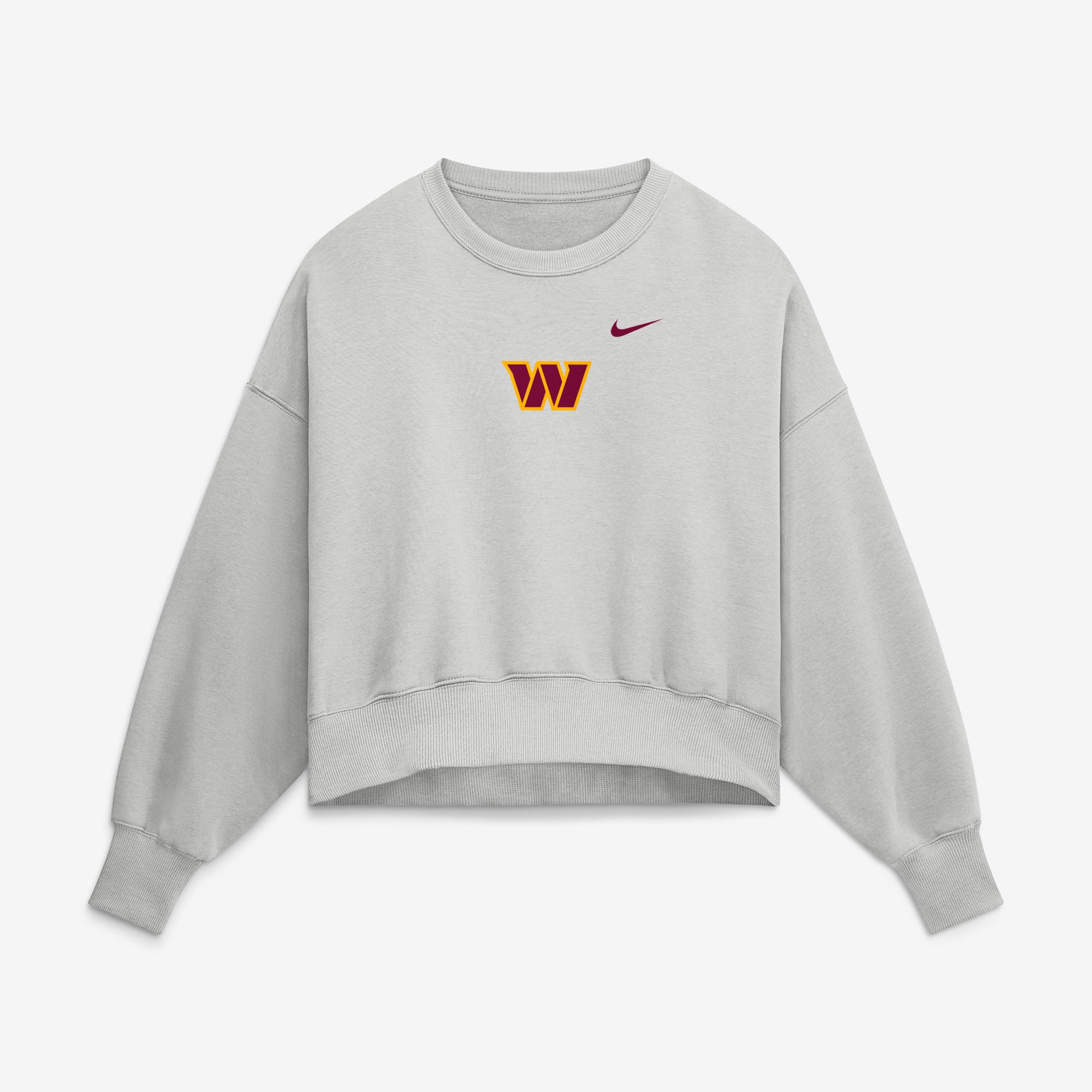 Sweat-shirt polaire surdimensionné Nike Primetime Phoenix gris Washington Commanders pour femme