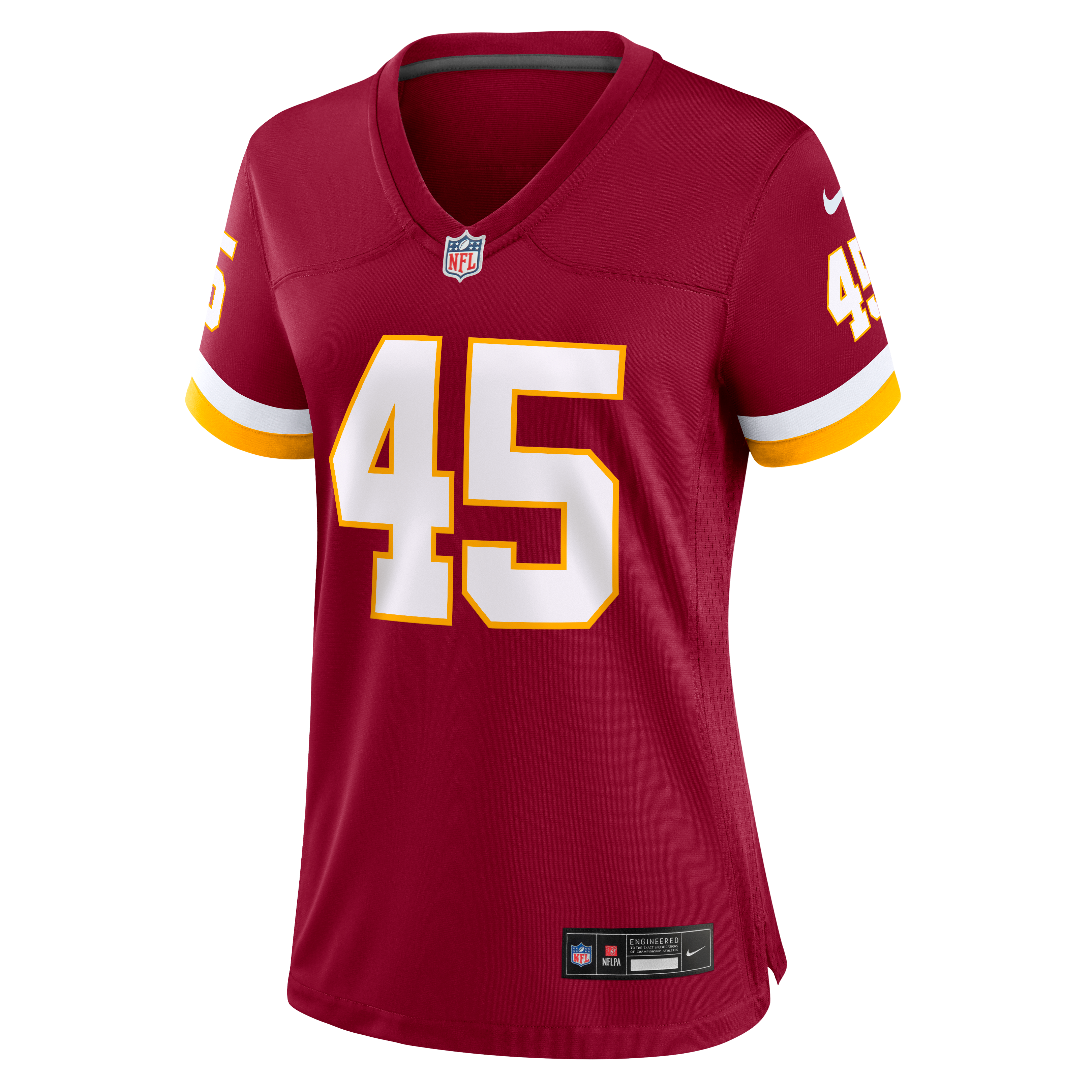Maillot de match Nike K'Lavon Chaisson bordeaux pour femme, Washington Commanders
