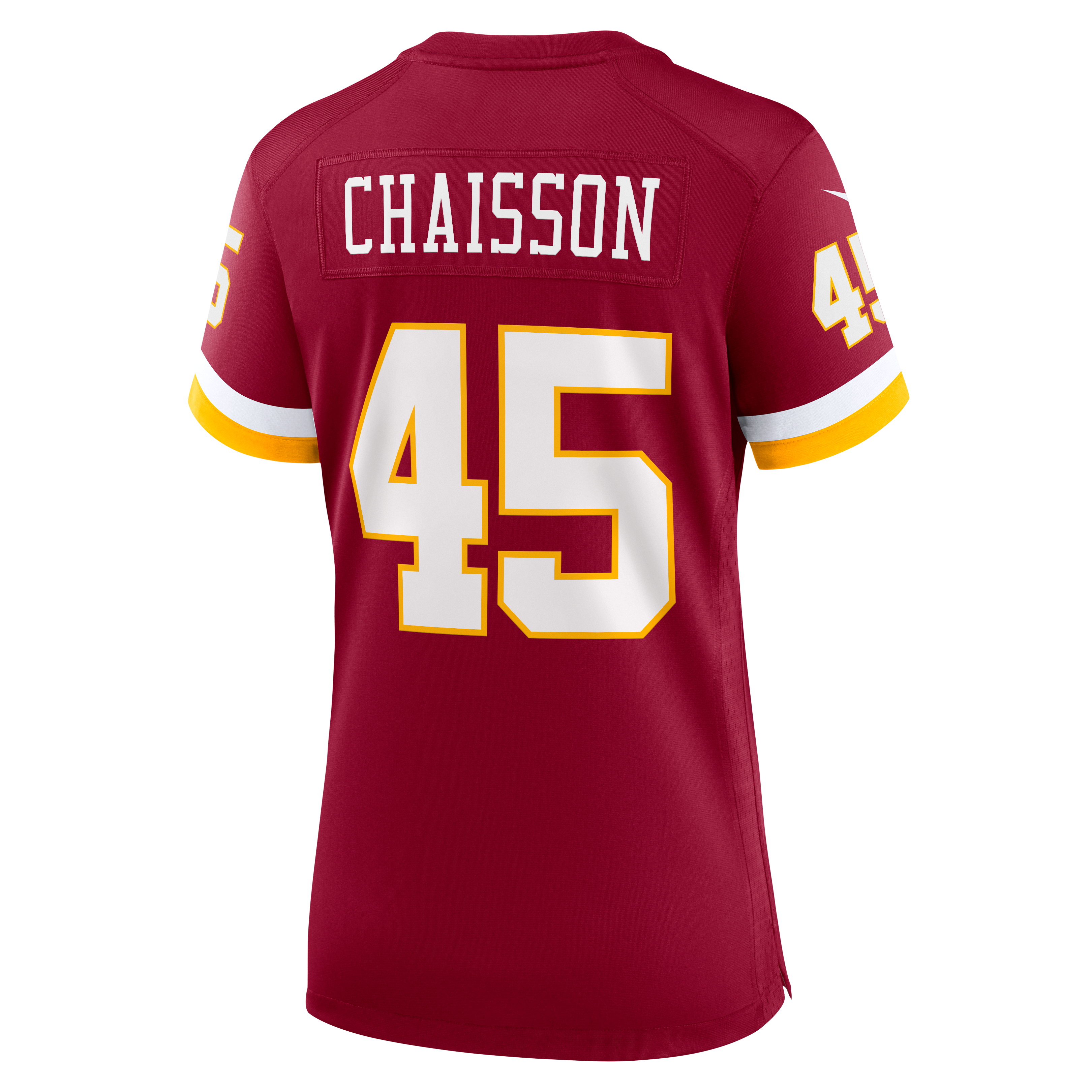 Maillot de match Nike K'Lavon Chaisson bordeaux pour femme, Washington Commanders