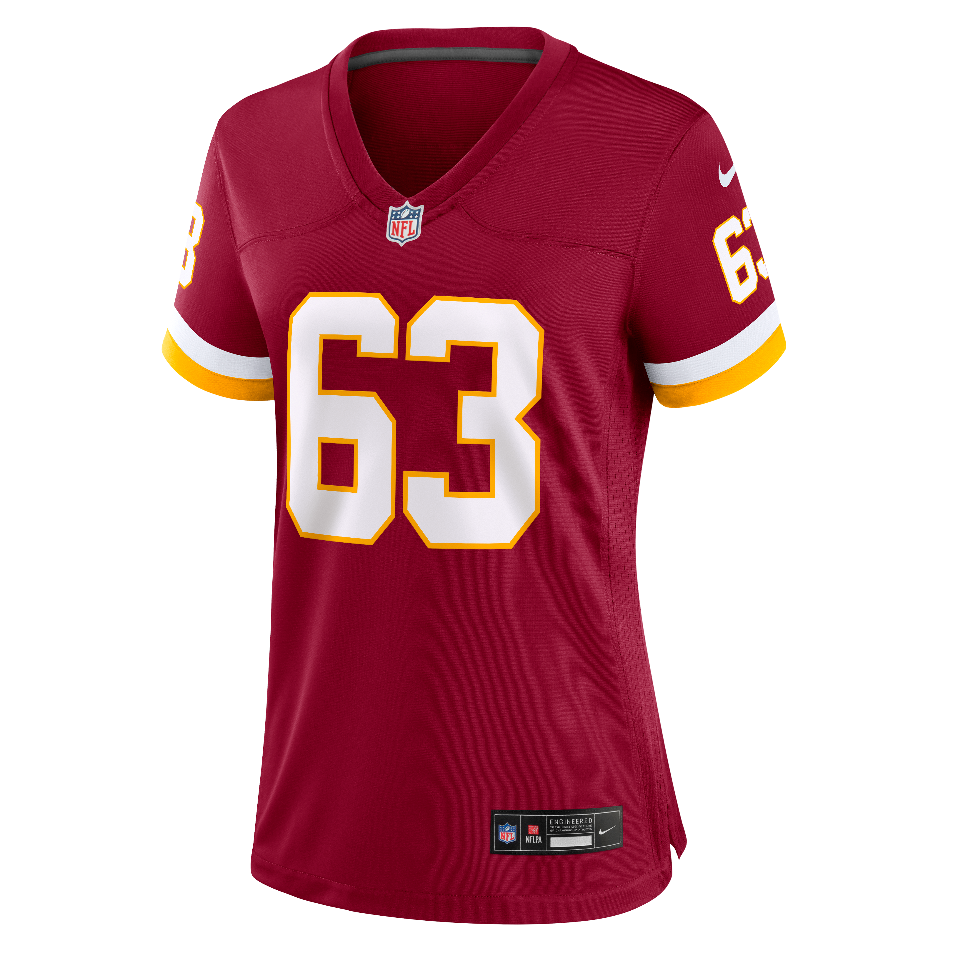 Maillot de match Nike Lucas Patrick bordeaux pour femme, Washington Commanders