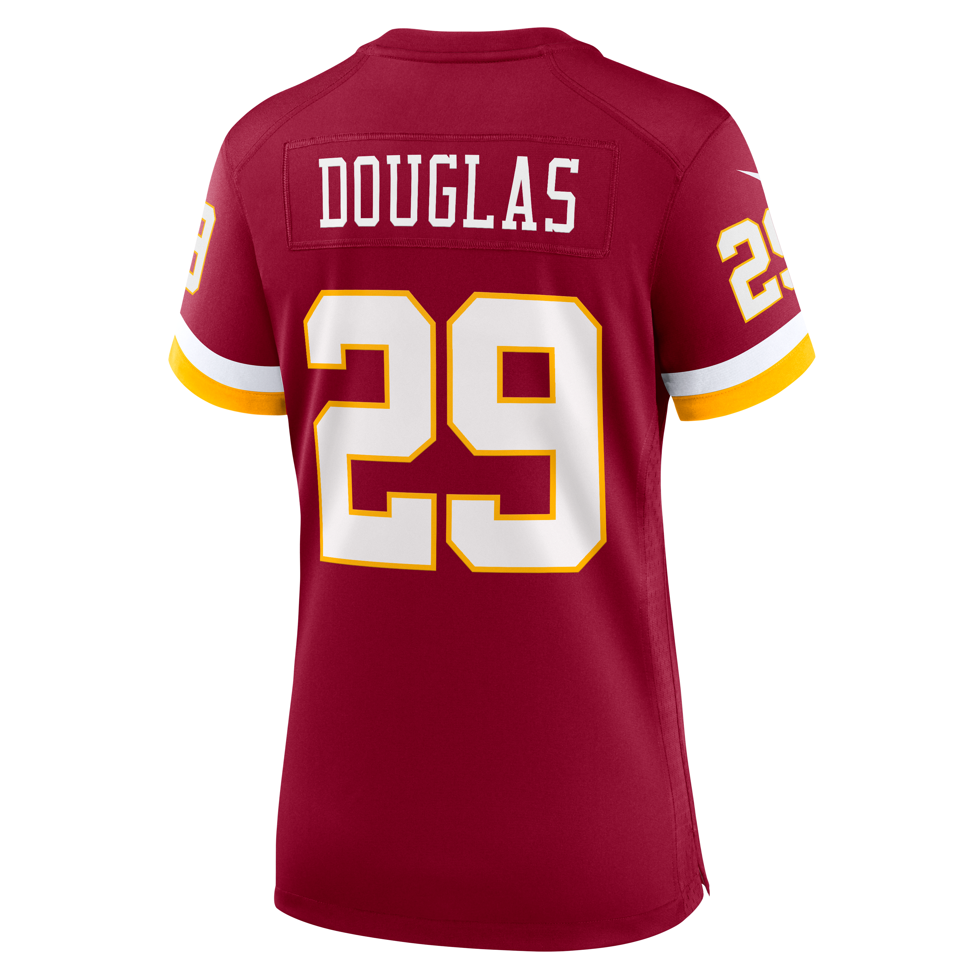 Maillot de match Nike Rasul Douglas bordeaux pour femme, Washington Commanders