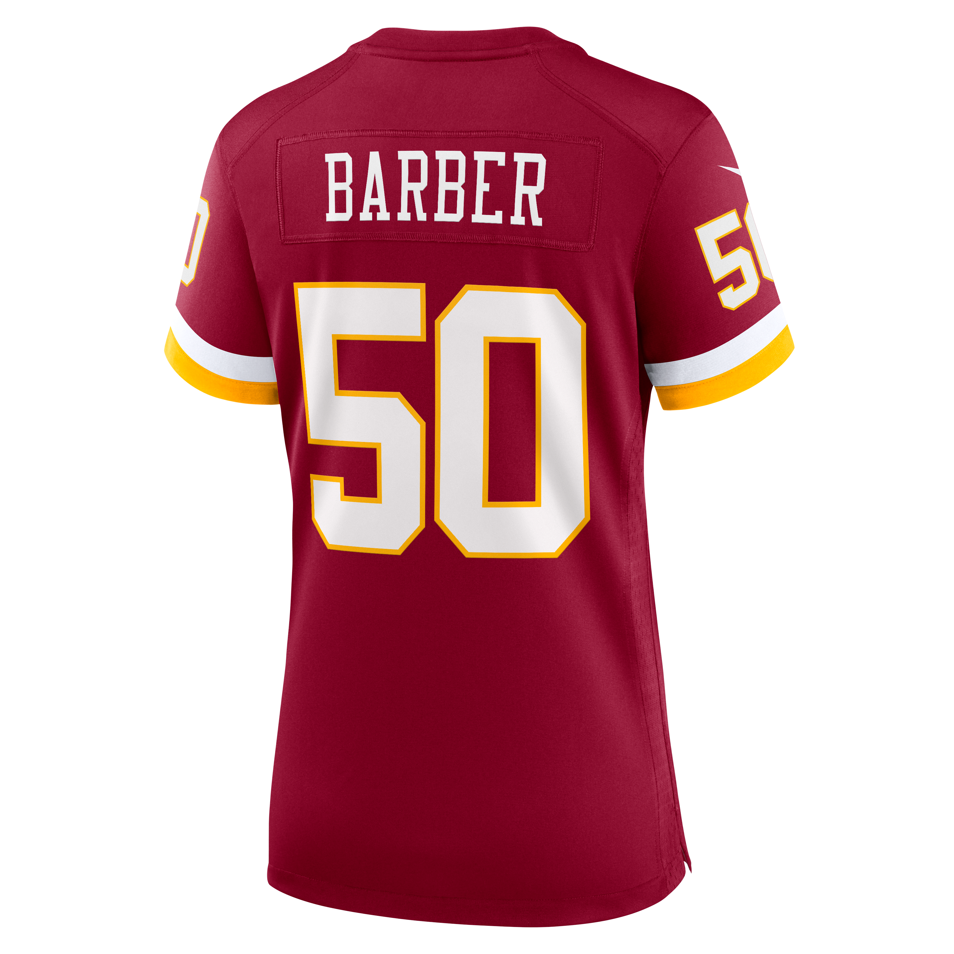 Maillot de match Nike Ricky Barber bordeaux pour femme, Washington Commanders