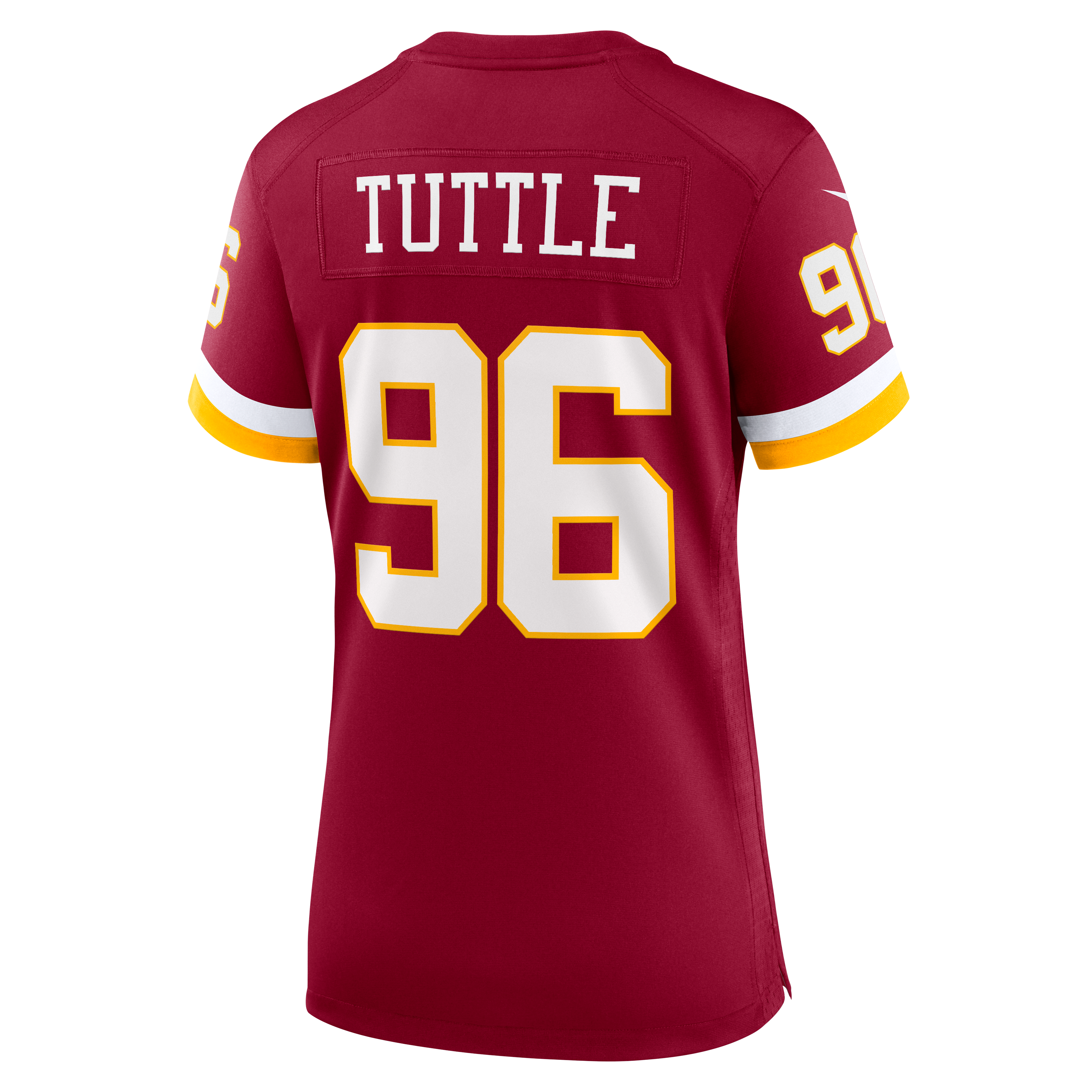 Maillot de match Nike Shy Tuttle bordeaux pour femme, Washington Commanders
