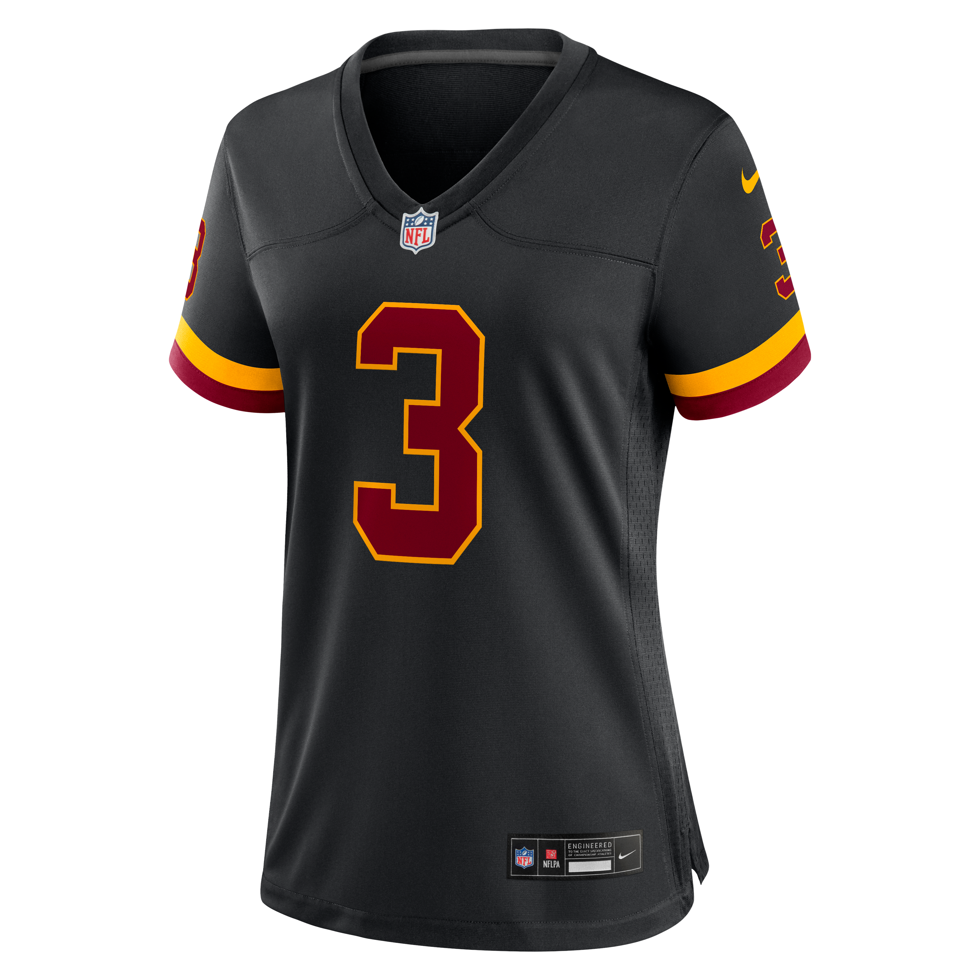 Maillot de match alternatif Nike Stefon Diggs noir pour femmes, Washington Commanders, Hail Raiser