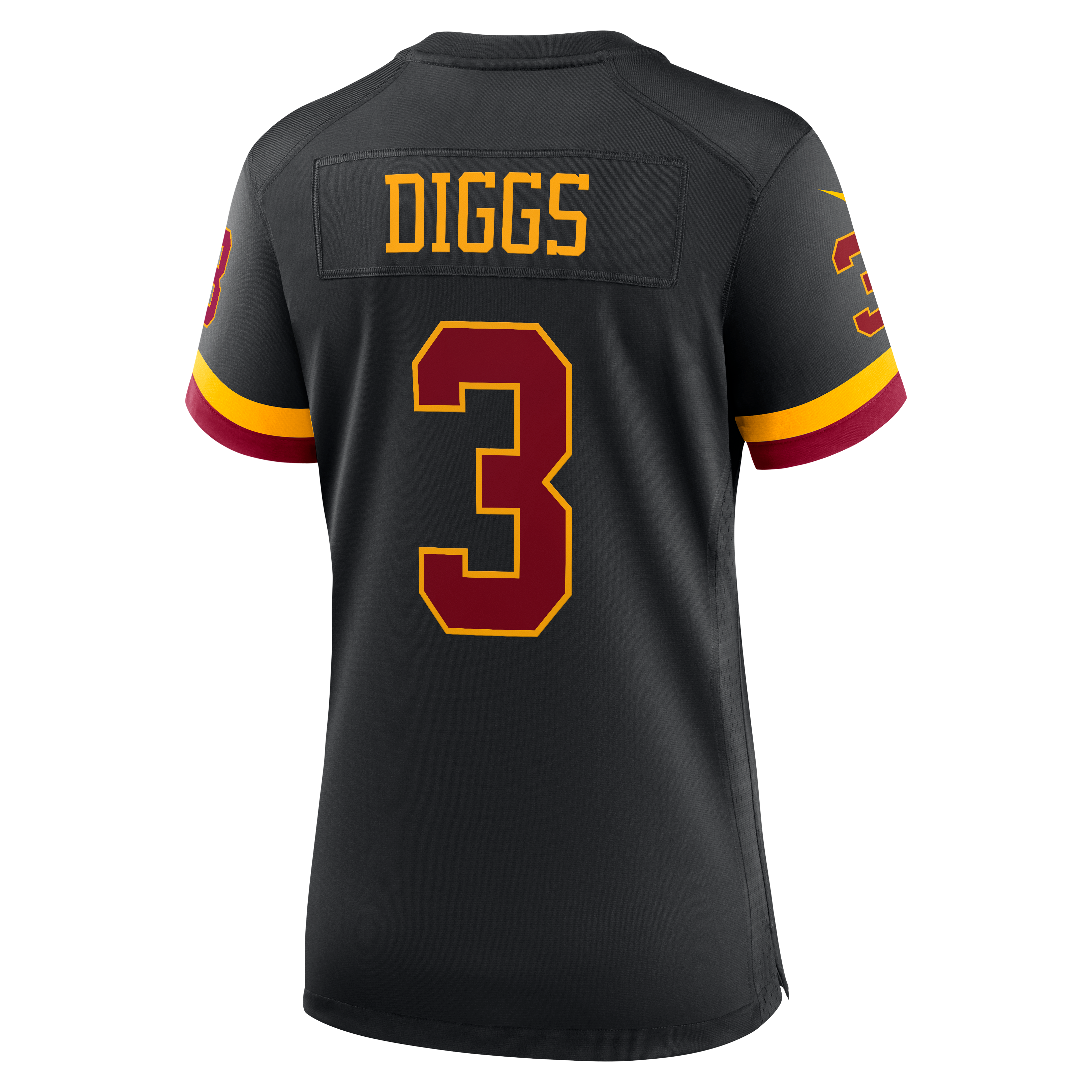 Maillot de match alternatif Nike Stefon Diggs noir pour femmes, Washington Commanders, Hail Raiser