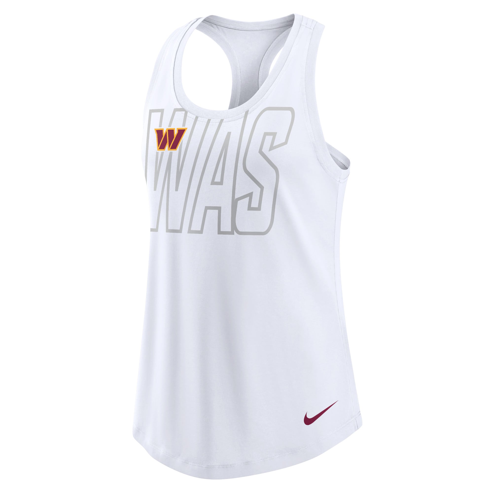 Débardeur Nike Washington Commanders Tri-Blend à encolure dégagée et dos nageur pour femme - Blanc