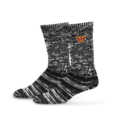  Washington Commanders PRO Compression Women's Slouchy Slub Textured Boyfriend Socks - Black