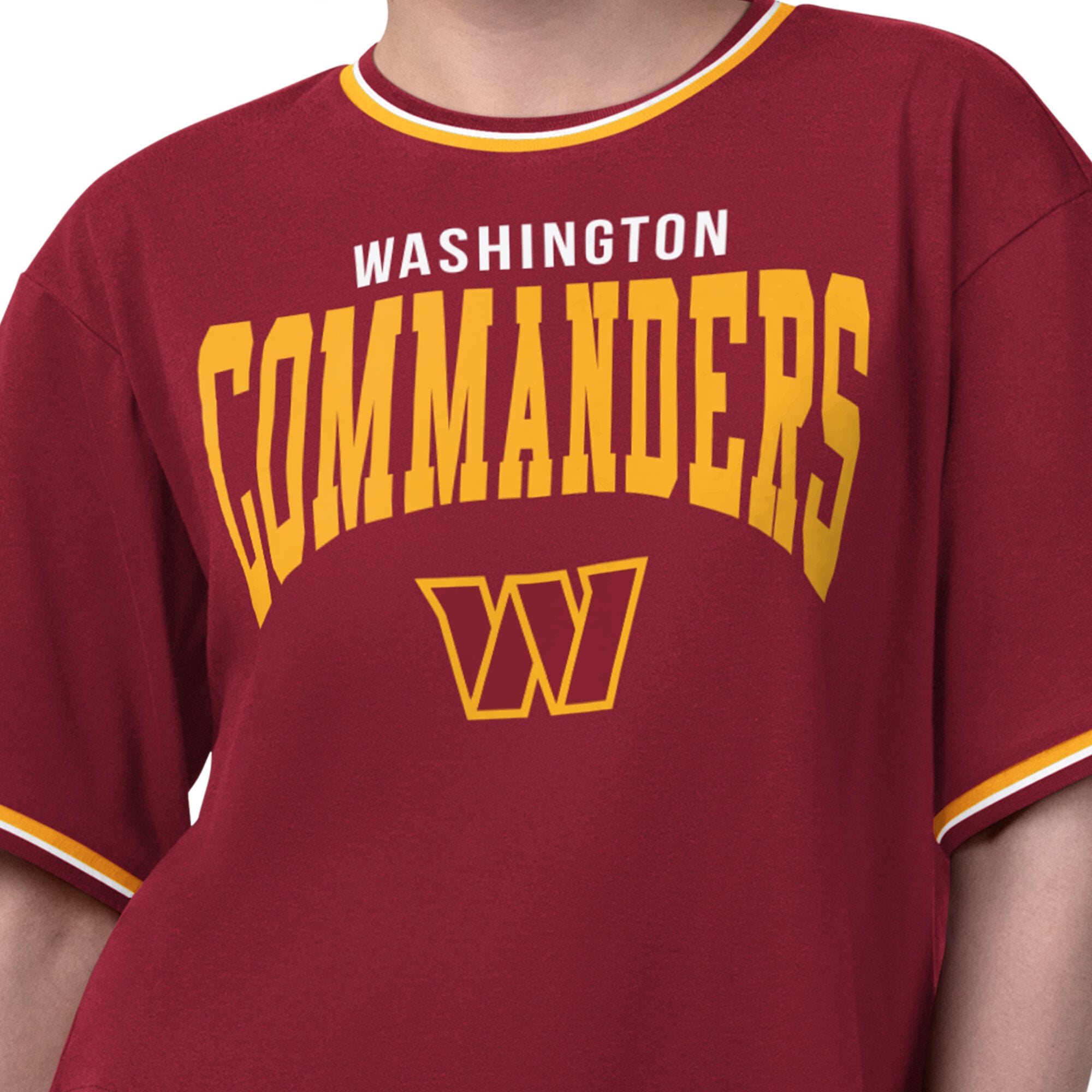 T-shirt court Starter bordeaux pour femme, Washington Commanders Ace