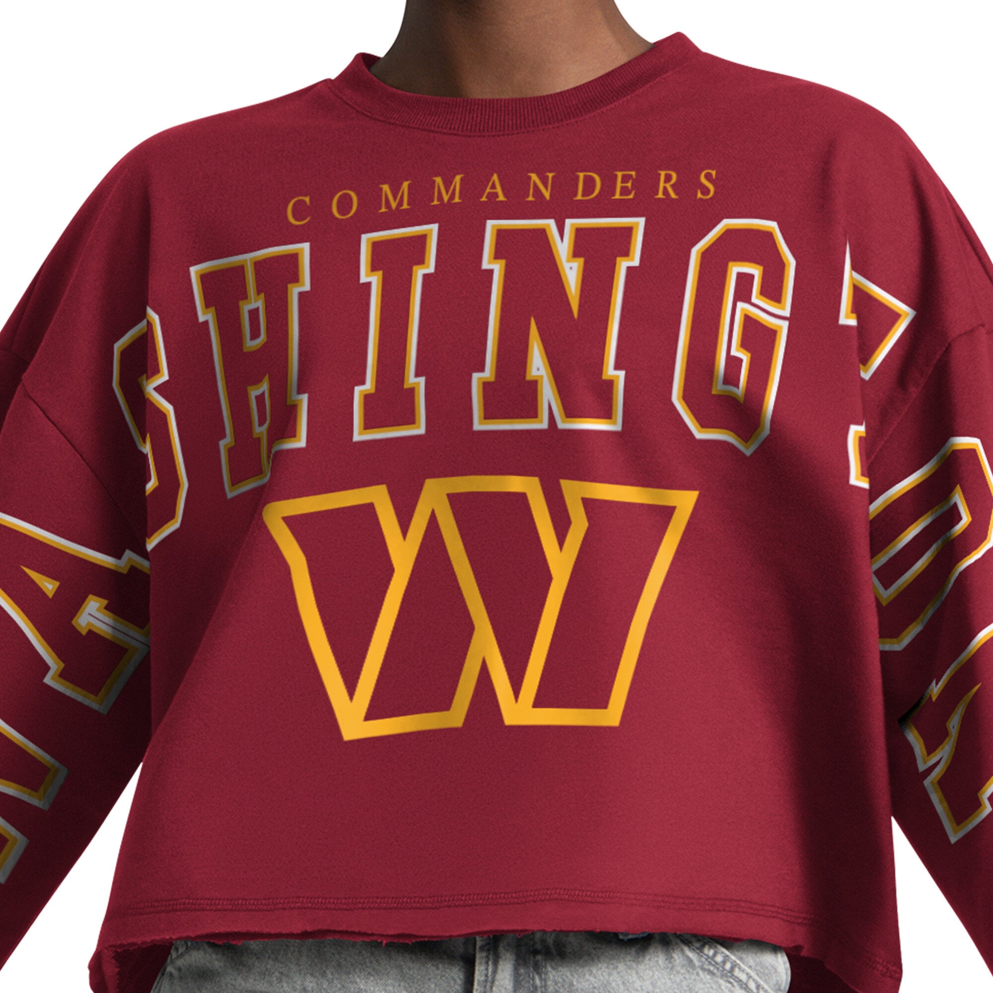 Sweat-shirt court Starter bordeaux pour femme, Washington Commanders Bleachers
