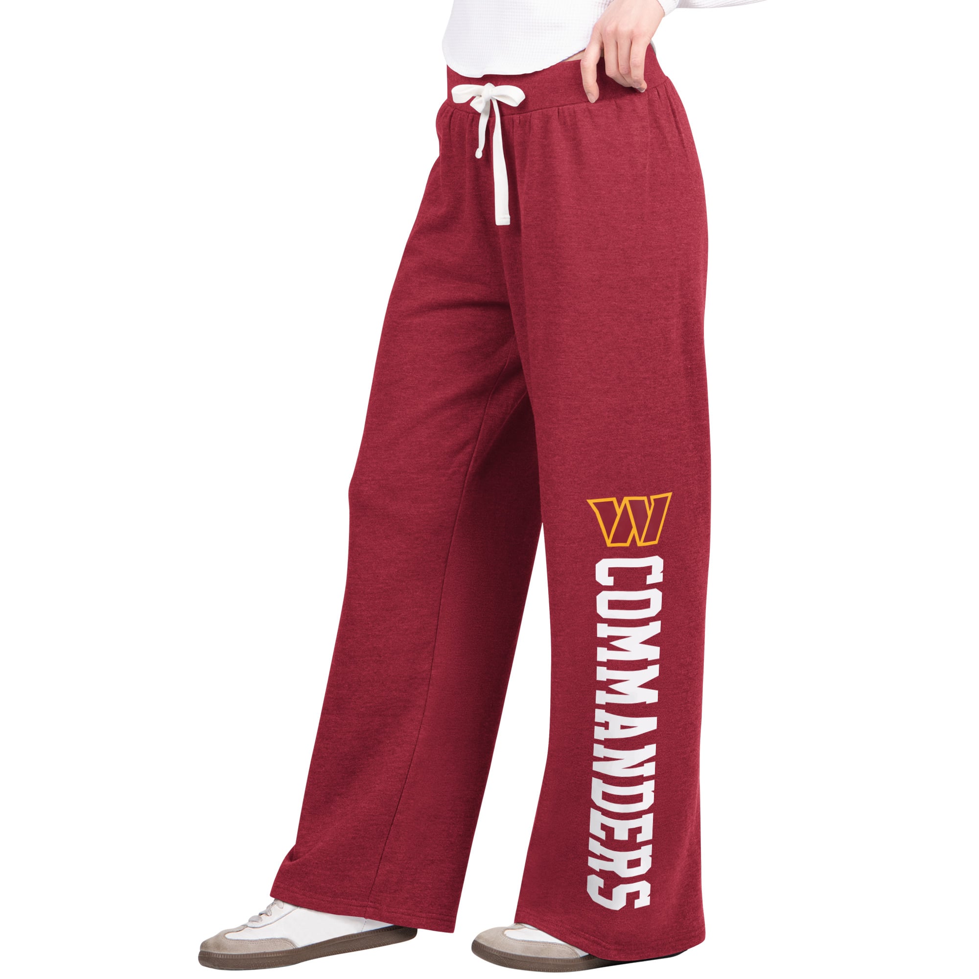 Pantalon de survêtement large pour femme, modèle Washington Commanders Field, couleur bordeaux, la marque Starter.