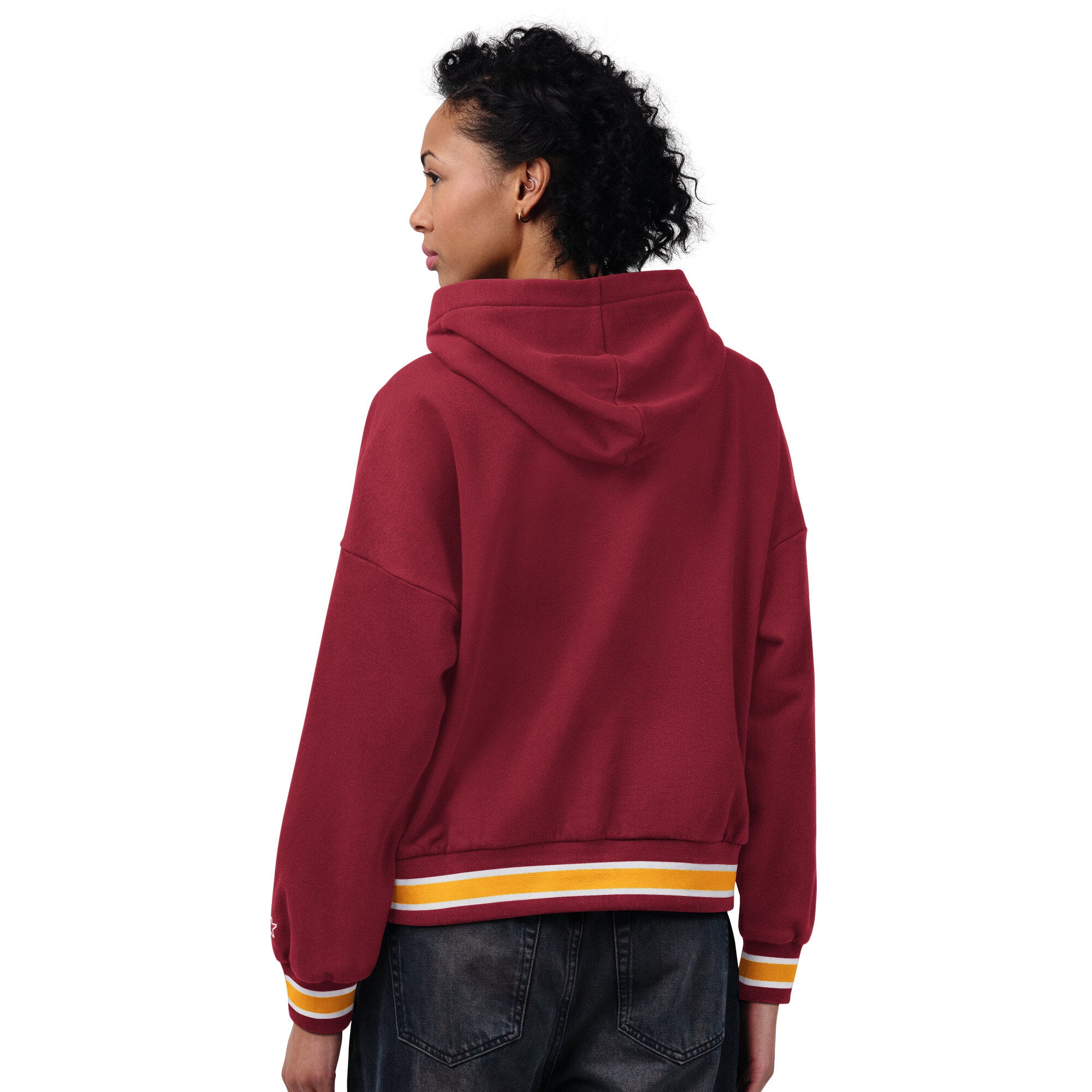 Sweat à capuche Starter bordeaux pour femme, motif plaque de base des Washington Commanders