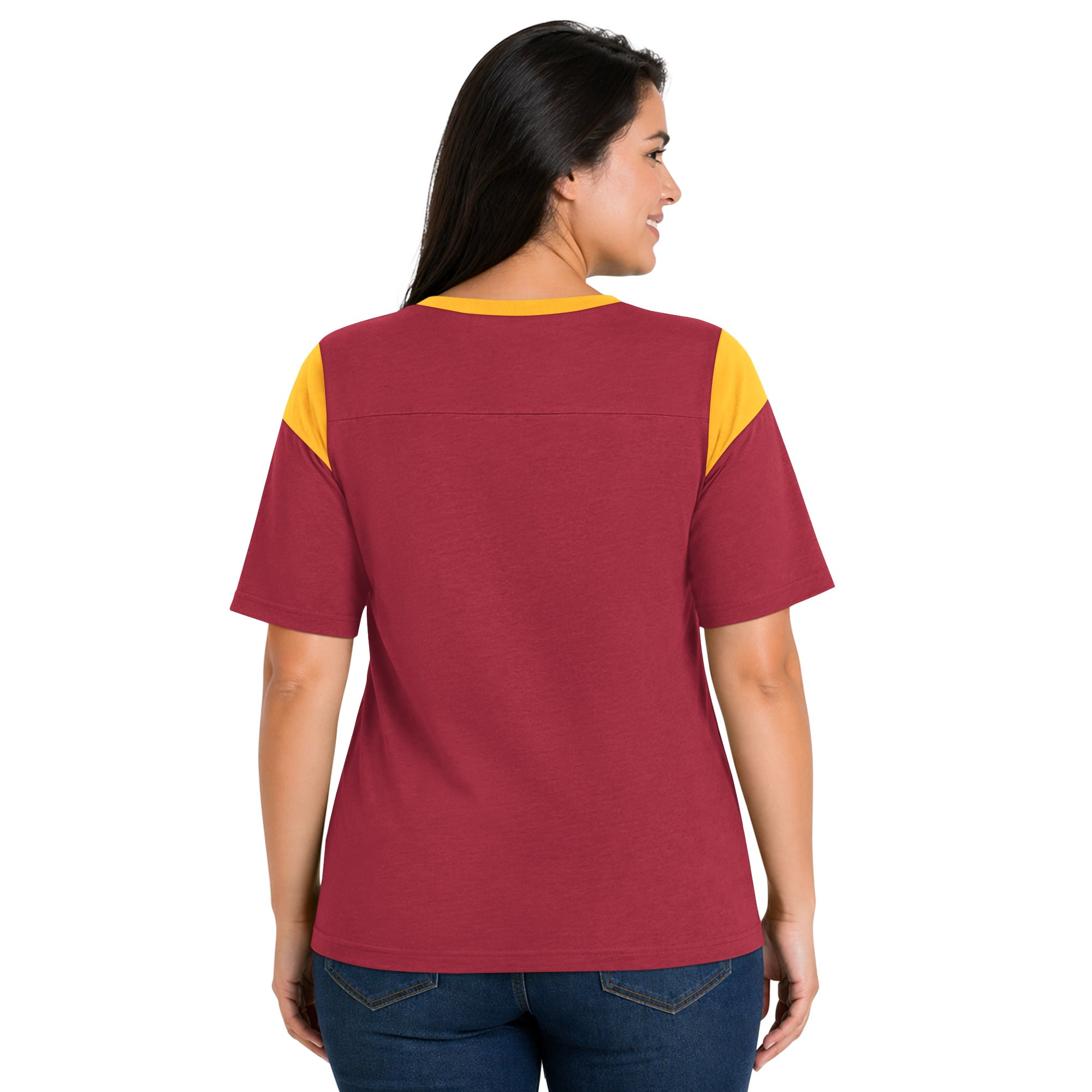Women's Starter Burgundy Washington Commanders Plus Linebacker Slub T-Shirt