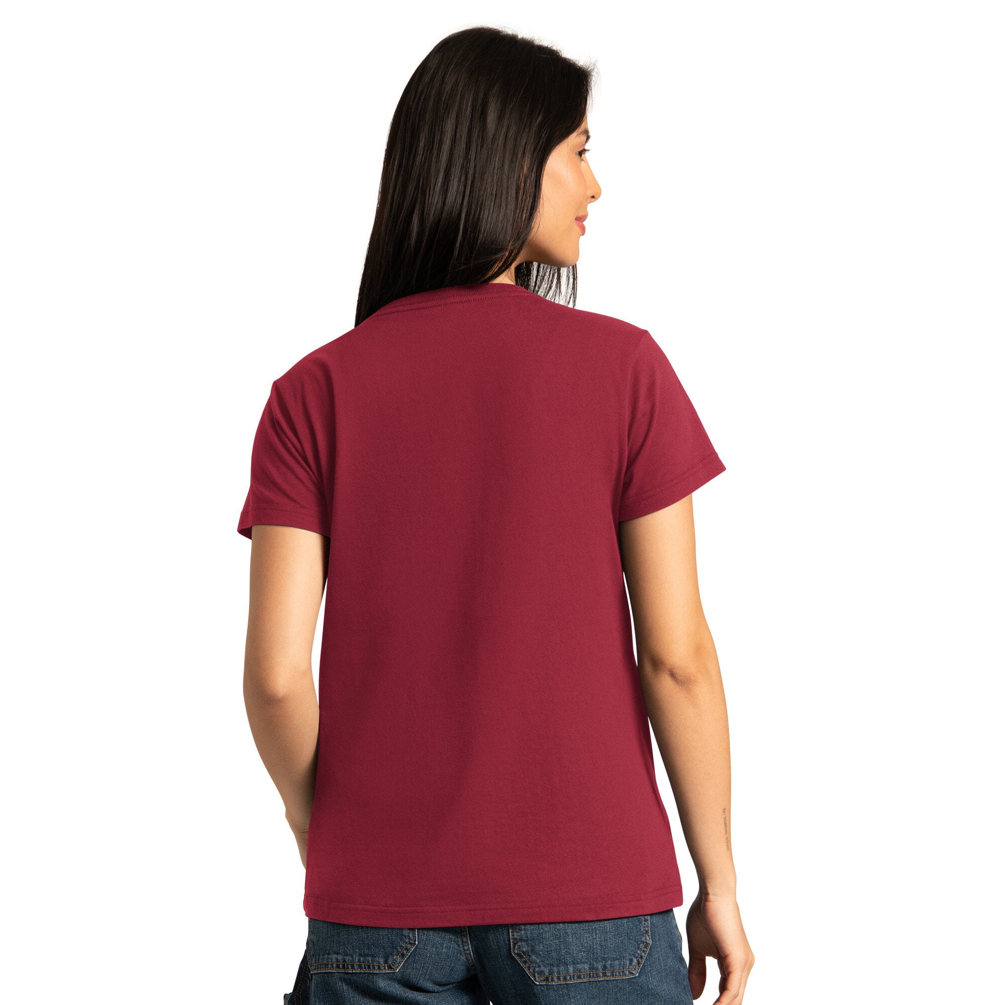 Pack de t-shirts à manches courtes et longues Starter pour femmes, couleur bordeaux/gris cendré, Washington Commanders