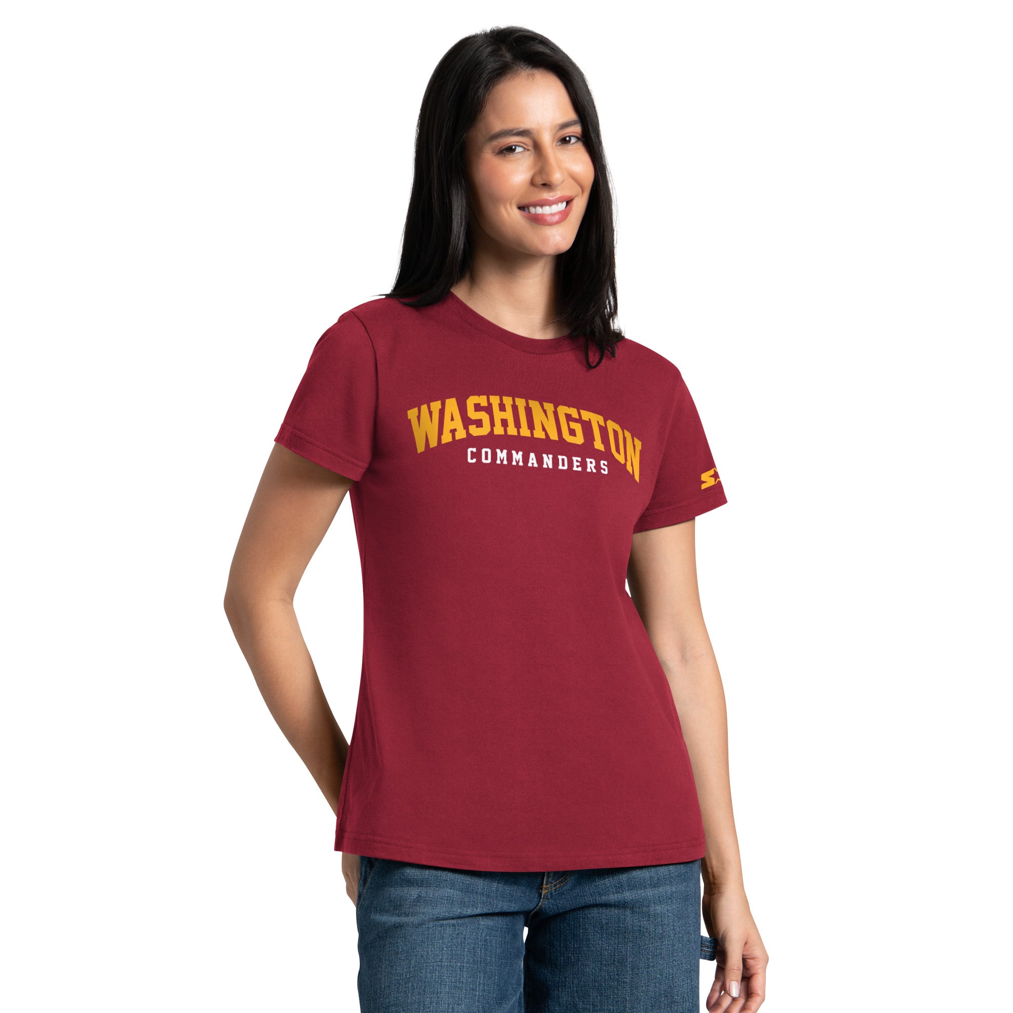 Pack de t-shirts Starter pour femmes, bordeaux/or, Washington Commanders