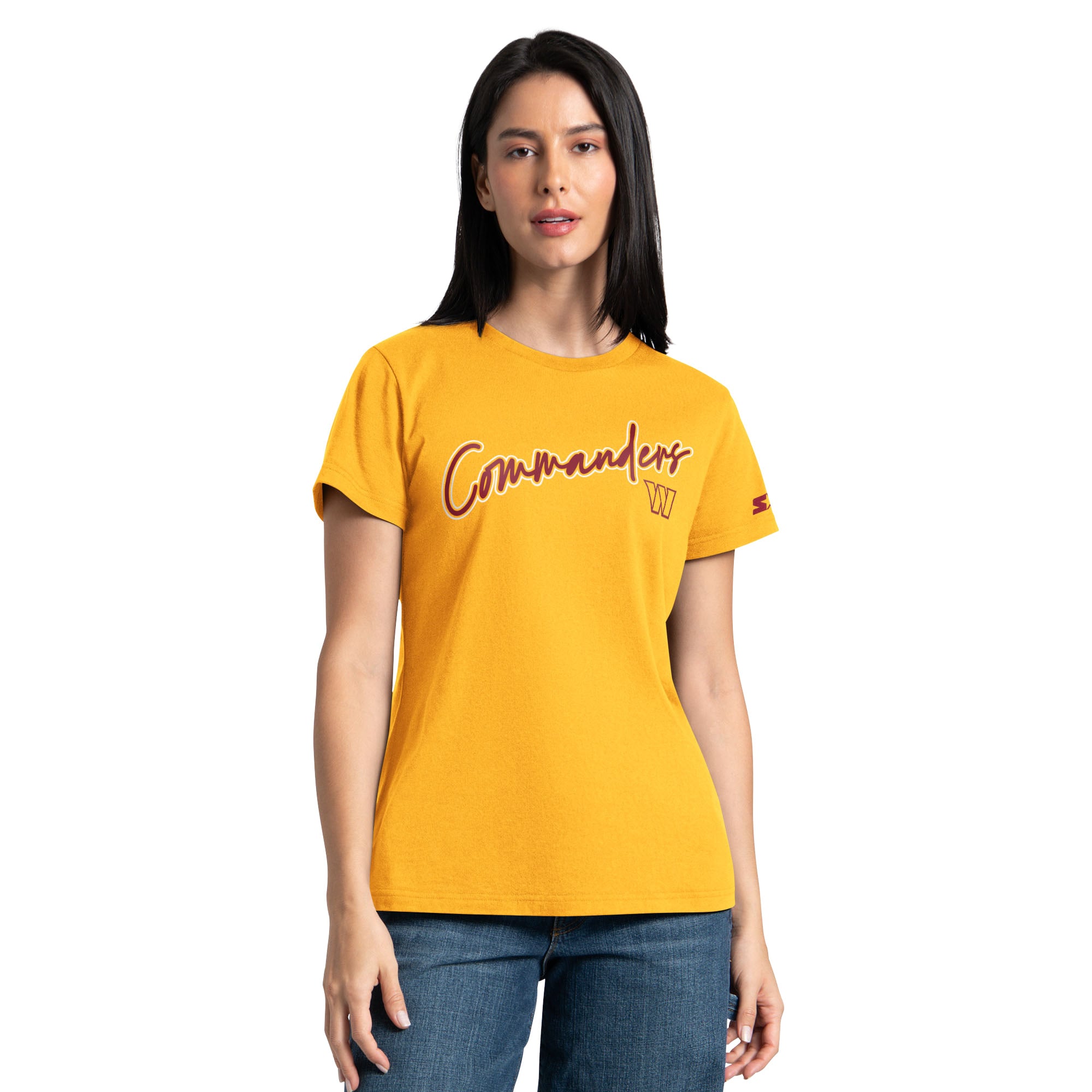 Pack de t-shirts Starter pour femmes, bordeaux/or, Washington Commanders