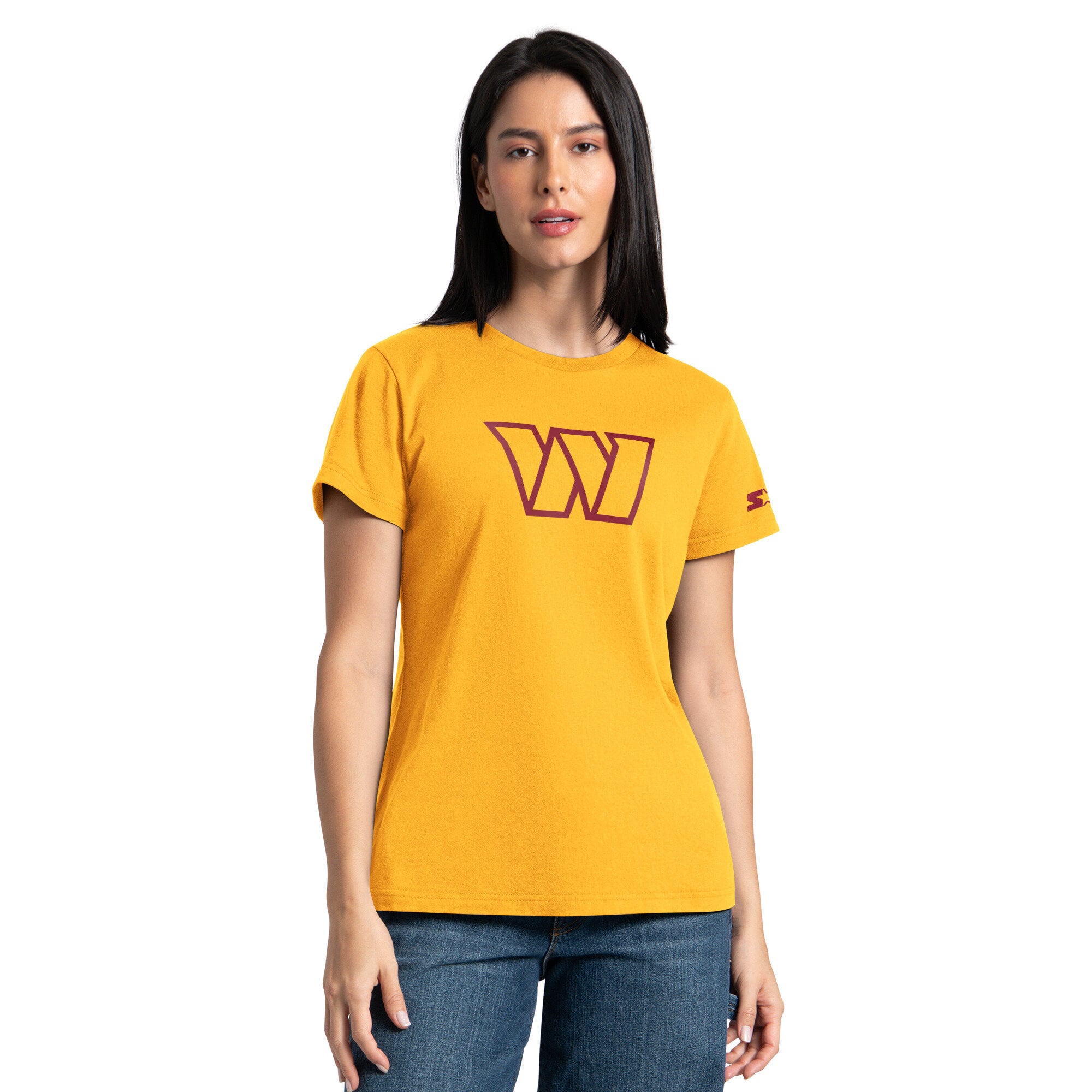 Ensemble sweat à capuche et t-shirt Starter or/bordeaux pour femmes Washington Commanders