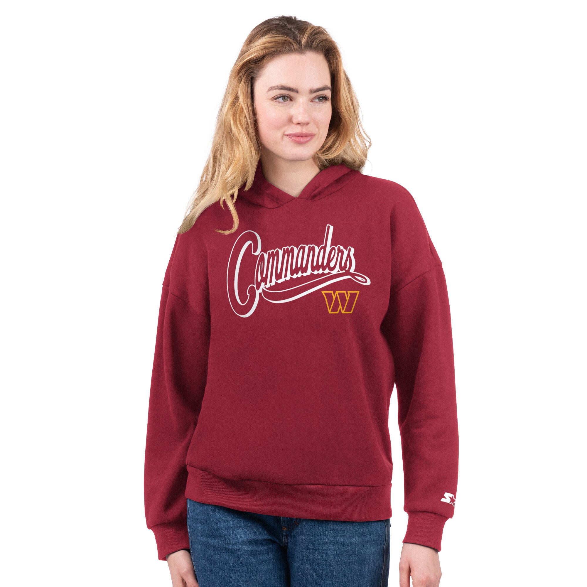 Ensemble sweat à capuche et t-shirt Starter or/bordeaux pour femmes Washington Commanders