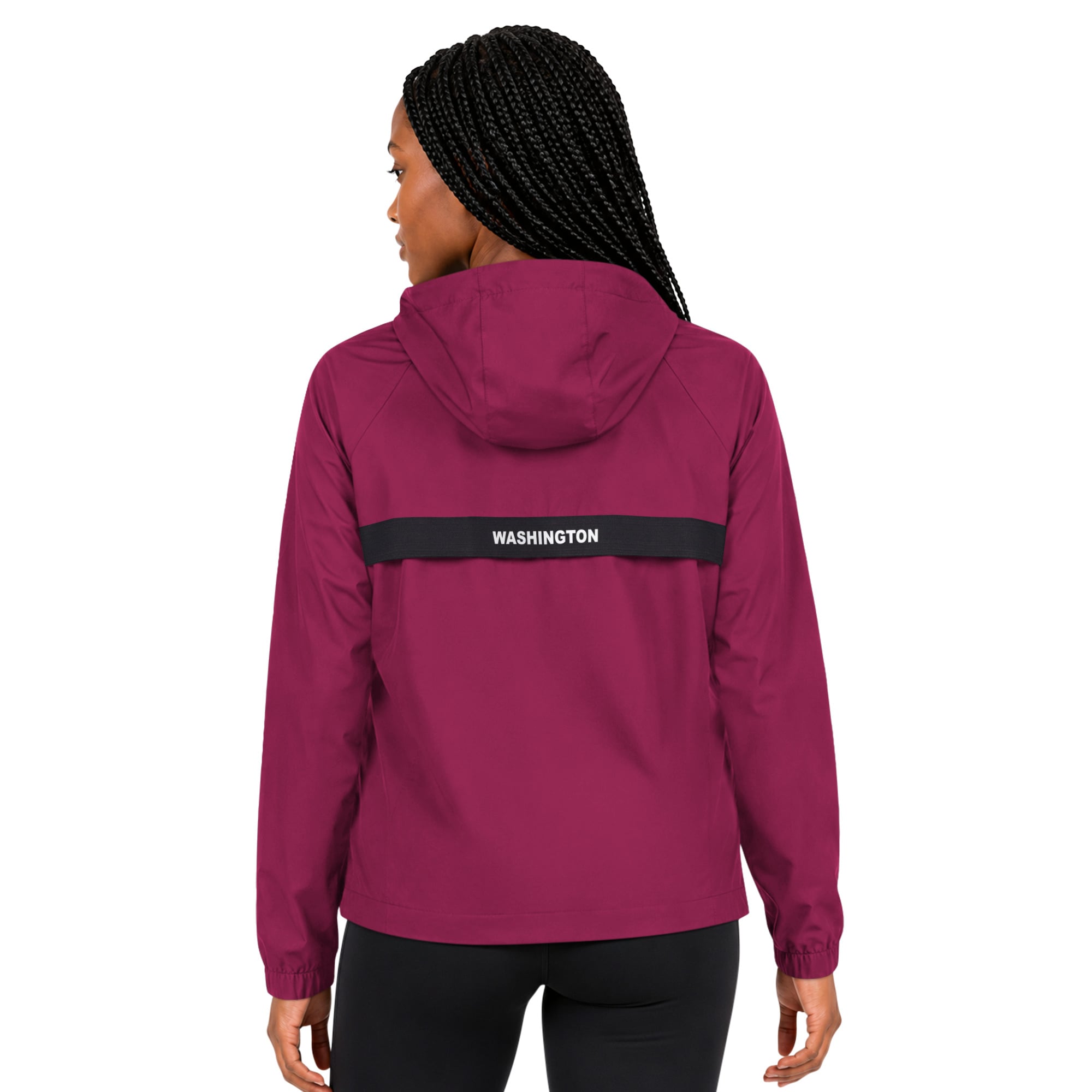 Women's Starter Maroon Washington Commanders Athleisure Lightweight Full-Zip Raglan Jacket