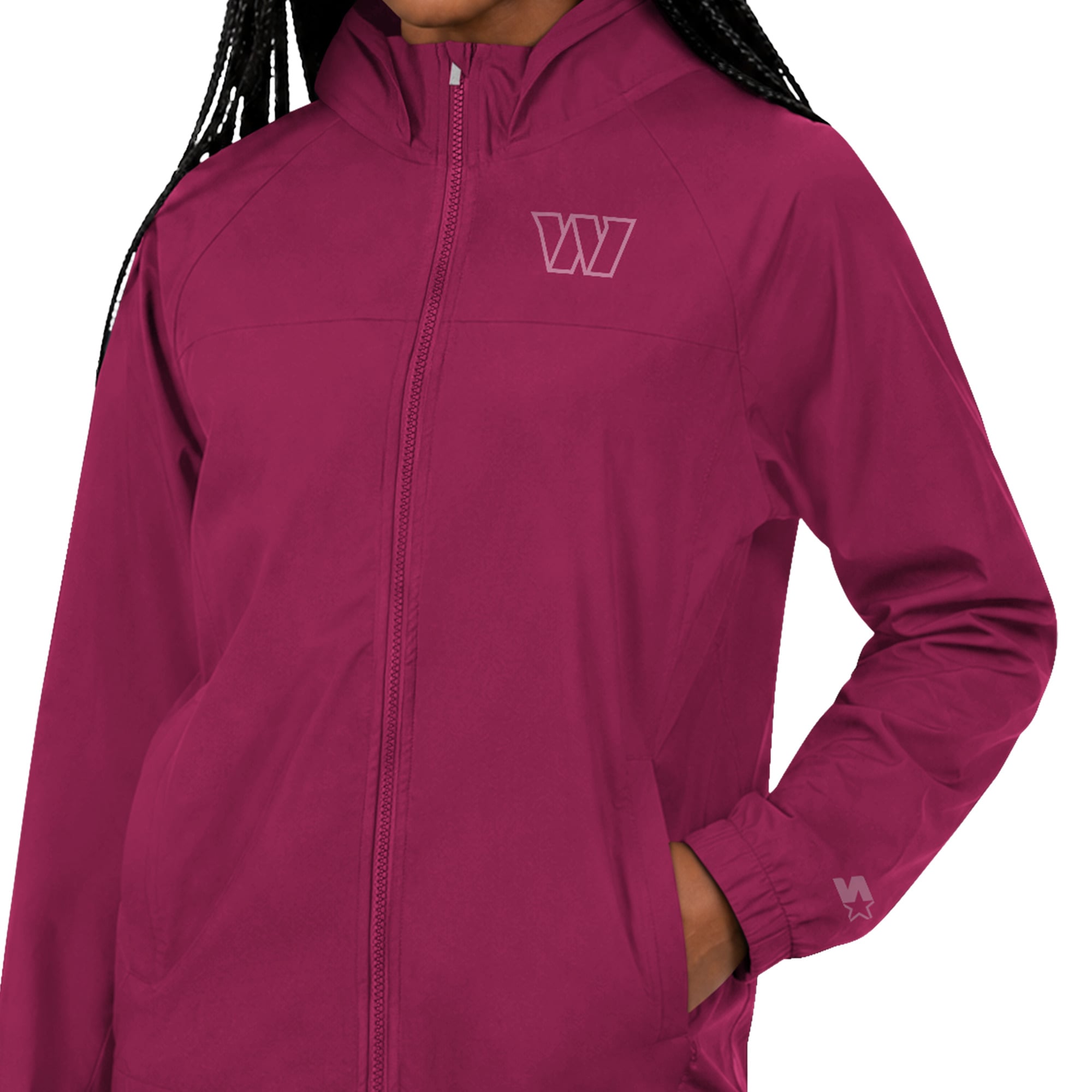 Women's Starter Maroon Washington Commanders Athleisure Lightweight Full-Zip Raglan Jacket