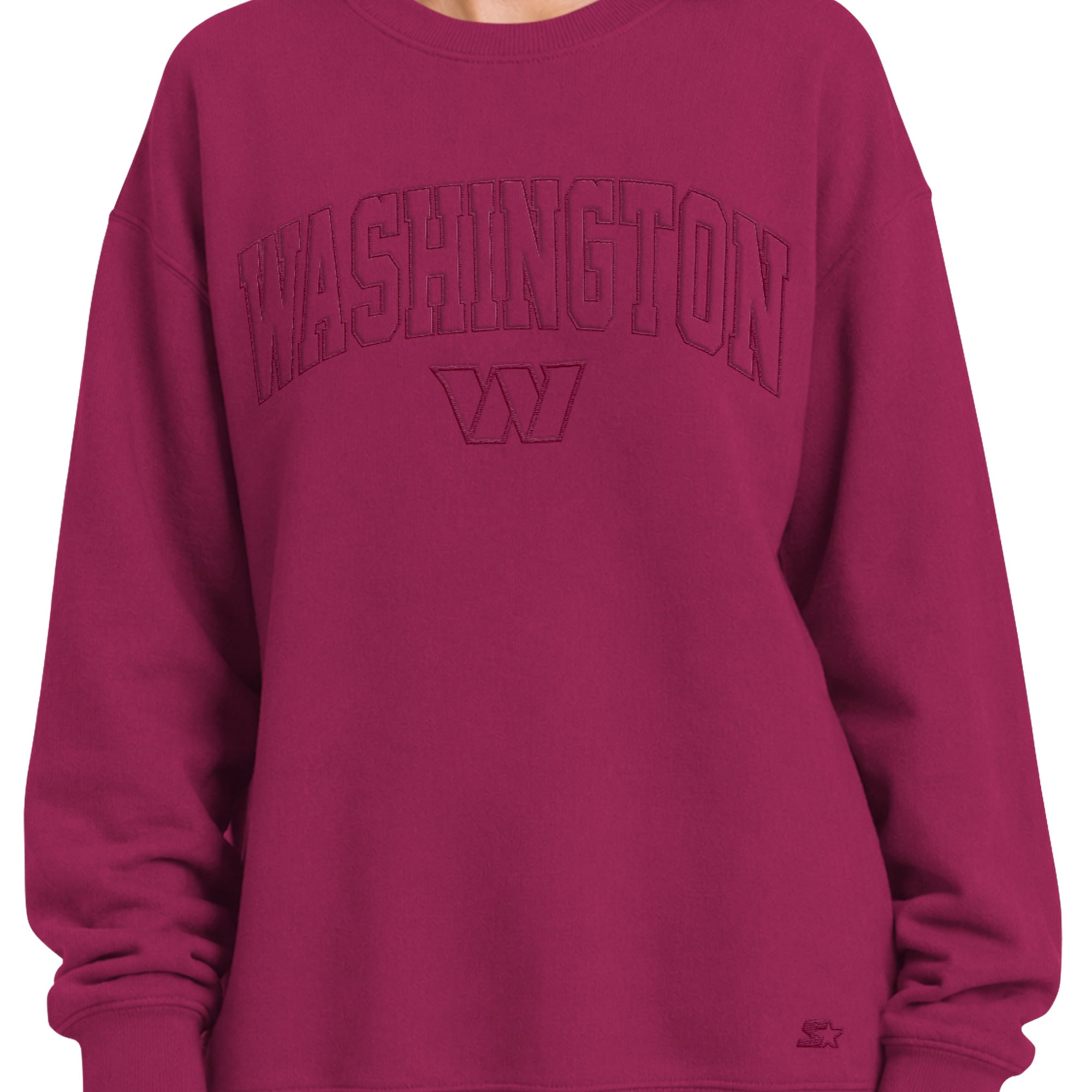 Sweat-shirt oversize en polaire marron Washington Commanders de la marque Starter pour femme