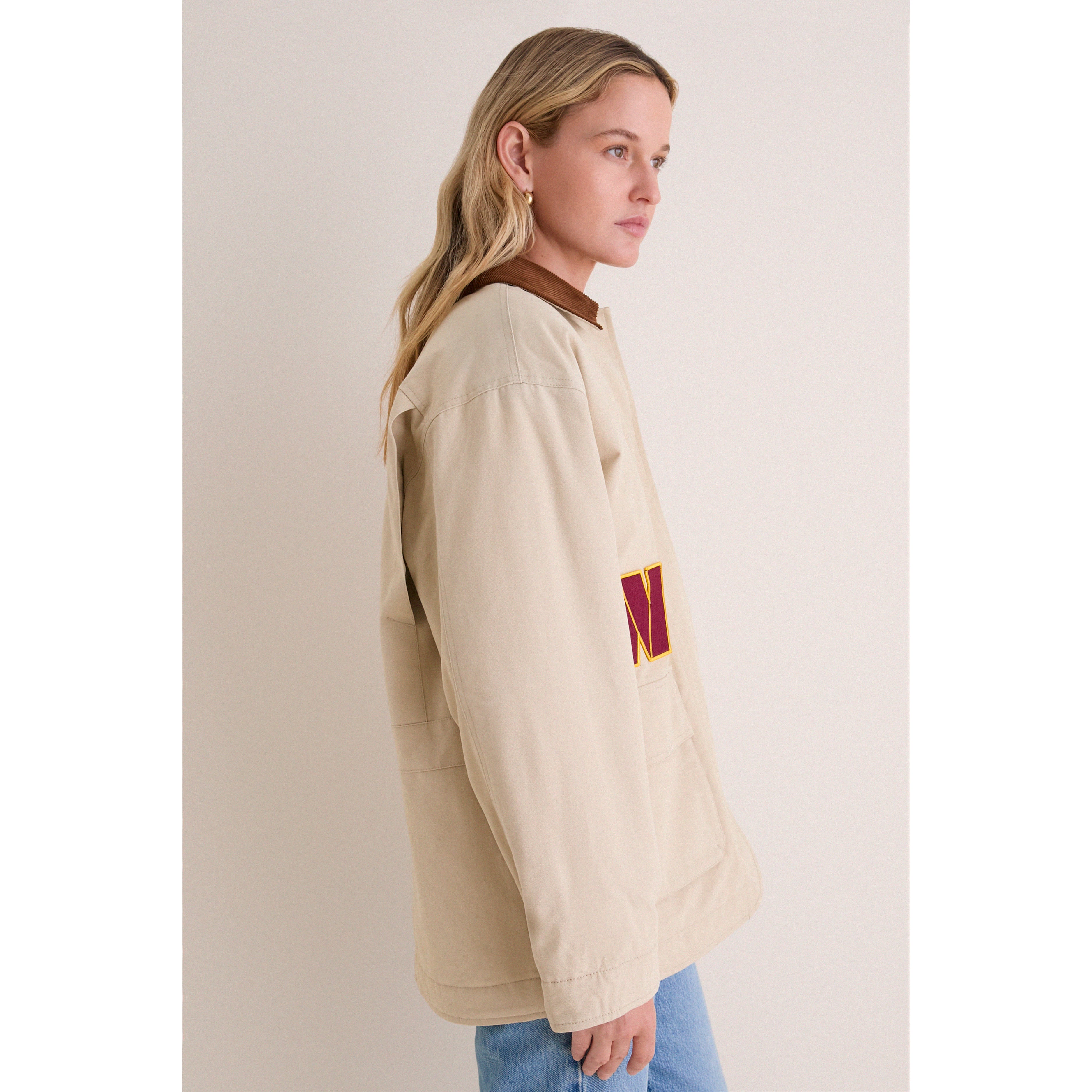 Veste de grange Tuckernuck Stone Washington Commanders pour femme, à boutons-pression.