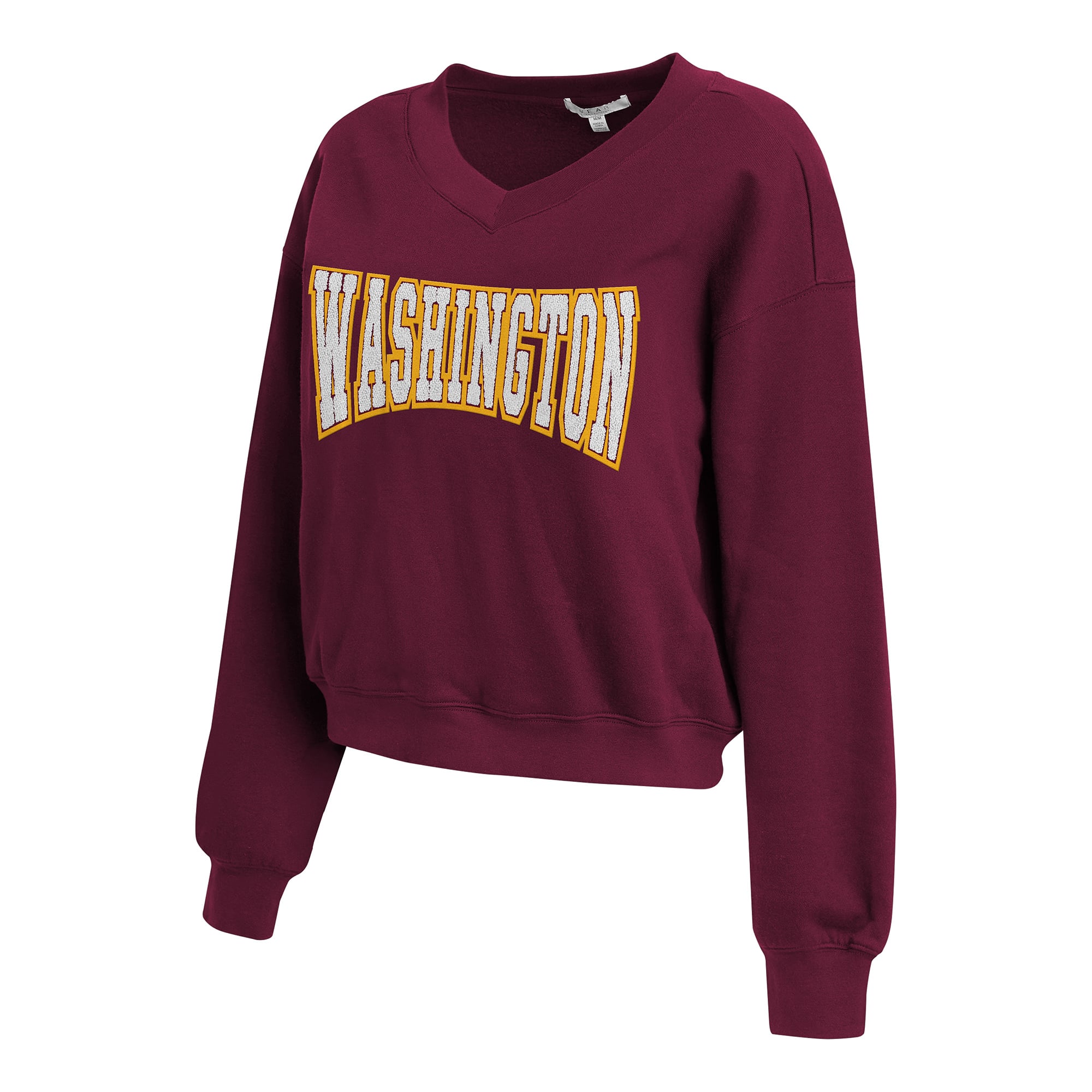 Women's WEAR by Erin Andrews Burgundy Washington Commanders Fleece V-Neck Lounge Set