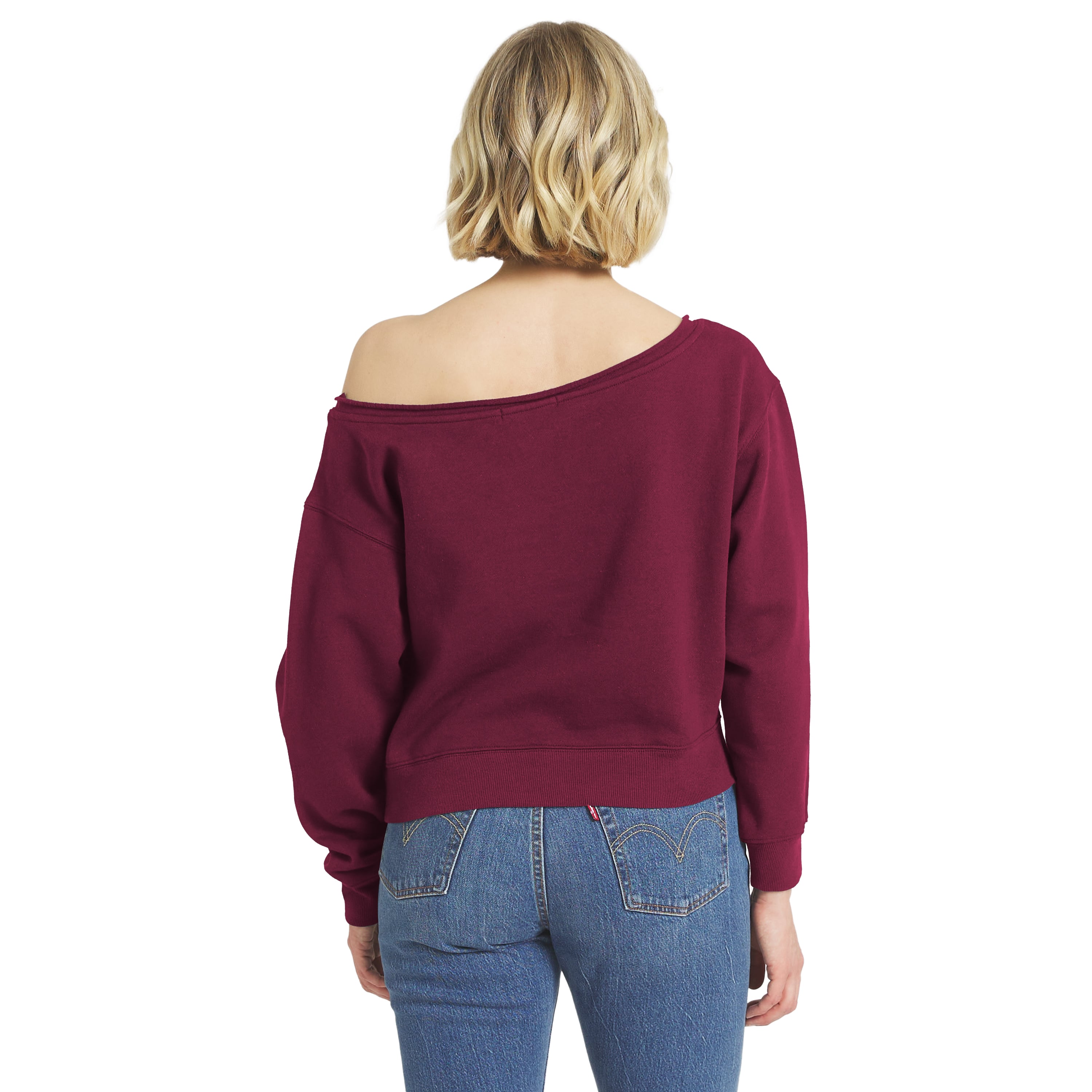 Sweat-shirt à épaules dénudées bordeaux Washington Commanders de la marque WEAR by Erin Andrews pour femmes