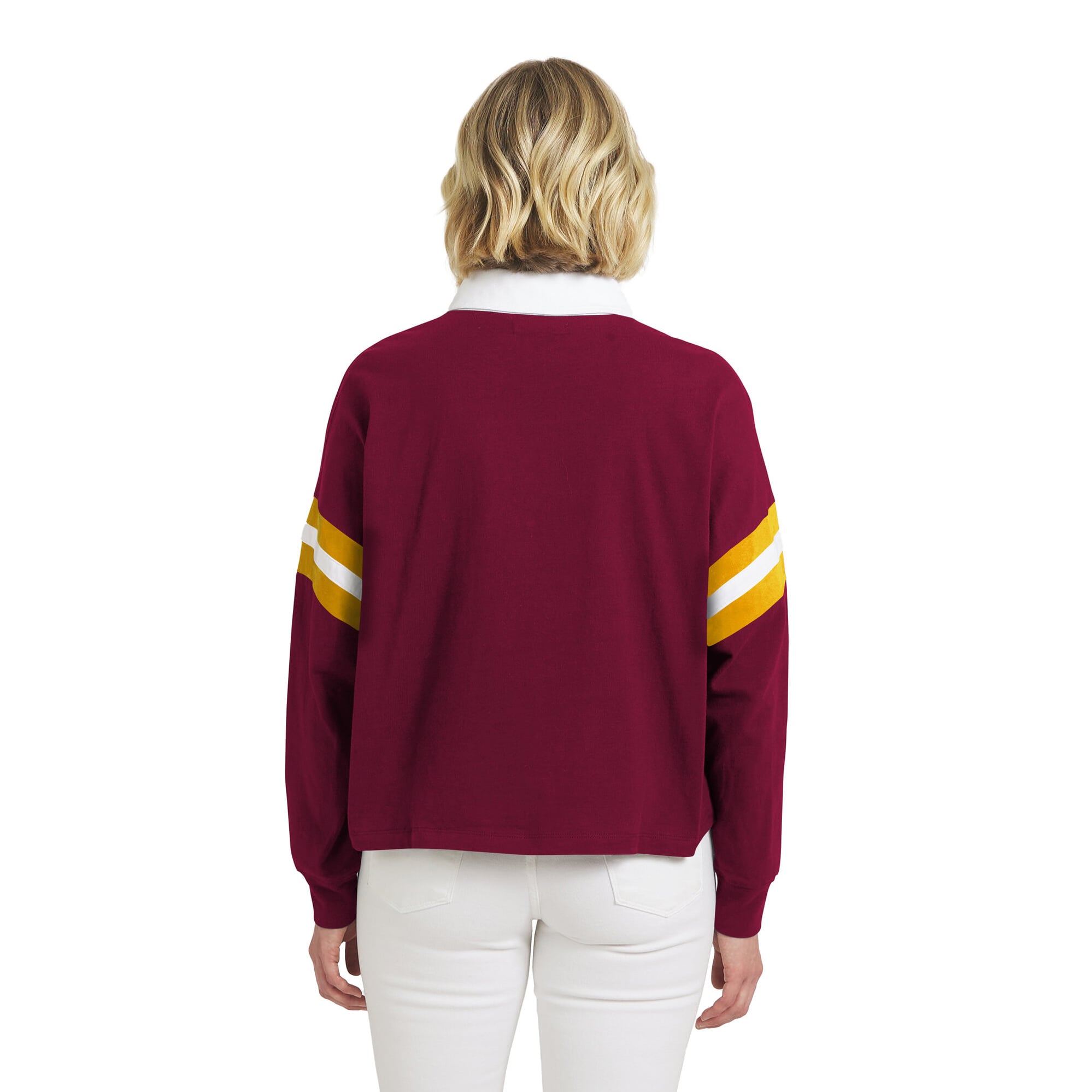 T-shirt à manches longues bordeaux Washington Commanders Rugby de la marque WEAR by Erin Andrews pour femmes