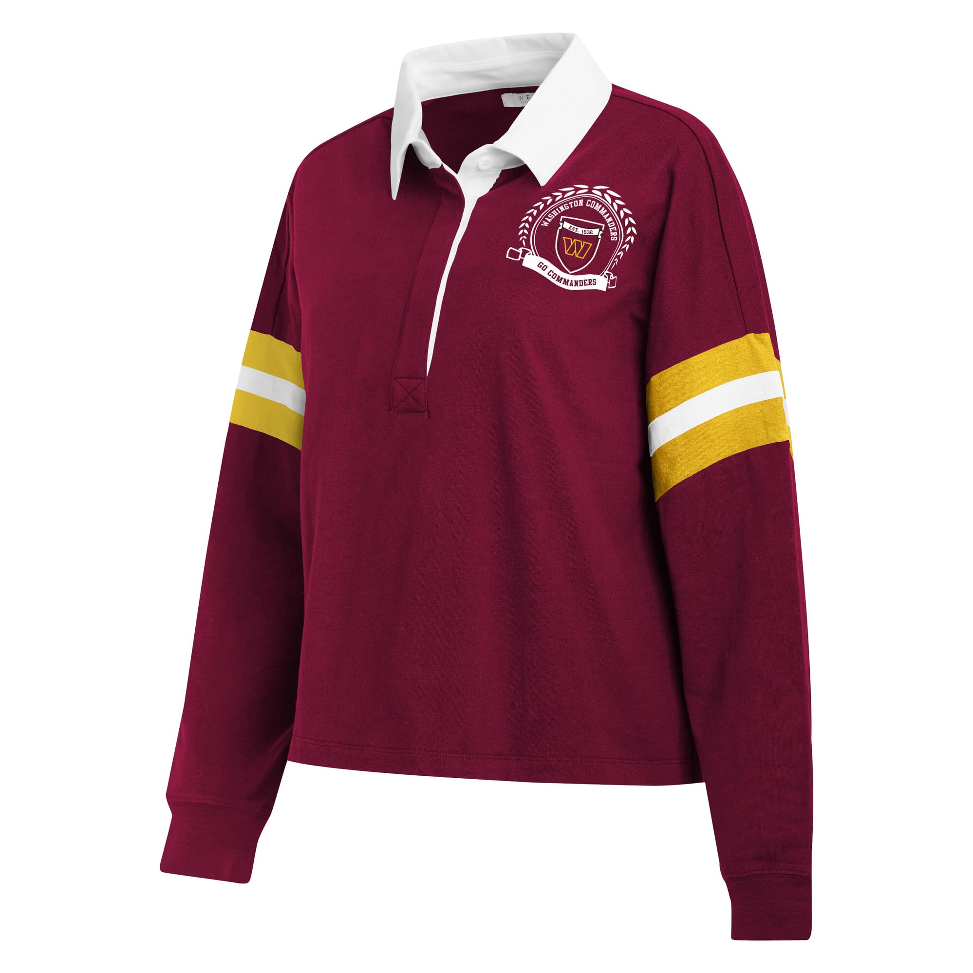 T-shirt à manches longues bordeaux Washington Commanders Rugby de la marque WEAR by Erin Andrews pour femmes