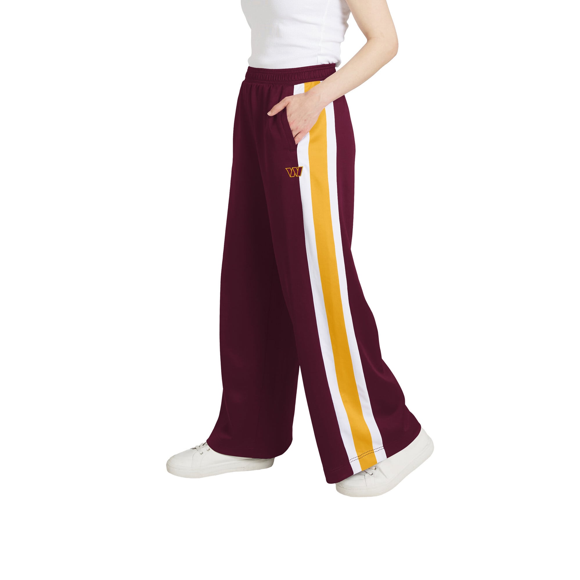Pantalon de survêtement à rayures Washington Commanders la marque WEAR by Erin Andrews pour femmes