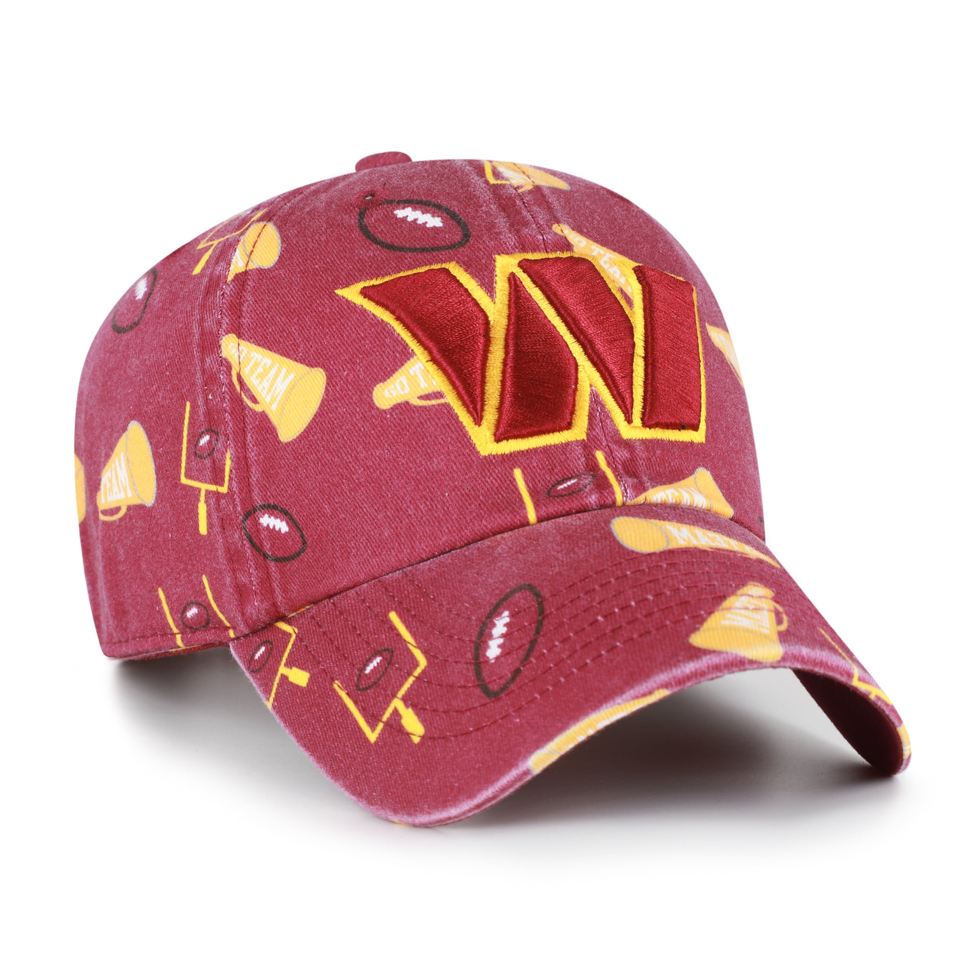 Youth '47  Burgundy Washington Commanders Stomping Ground Clean Up Adjustable Hat