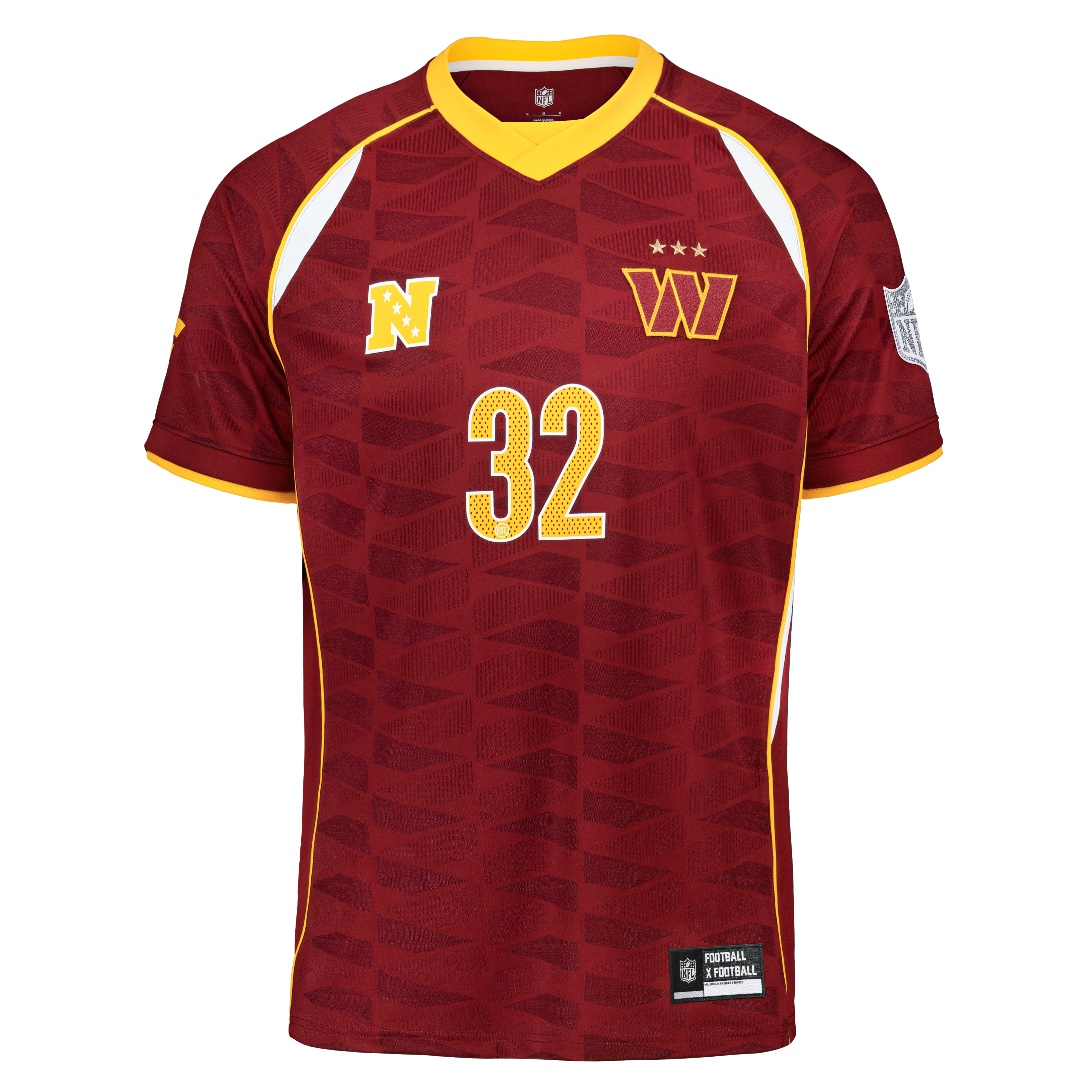 Youth Fanatics Burgundy Washington Commanders Football x V-Neck Fan Top