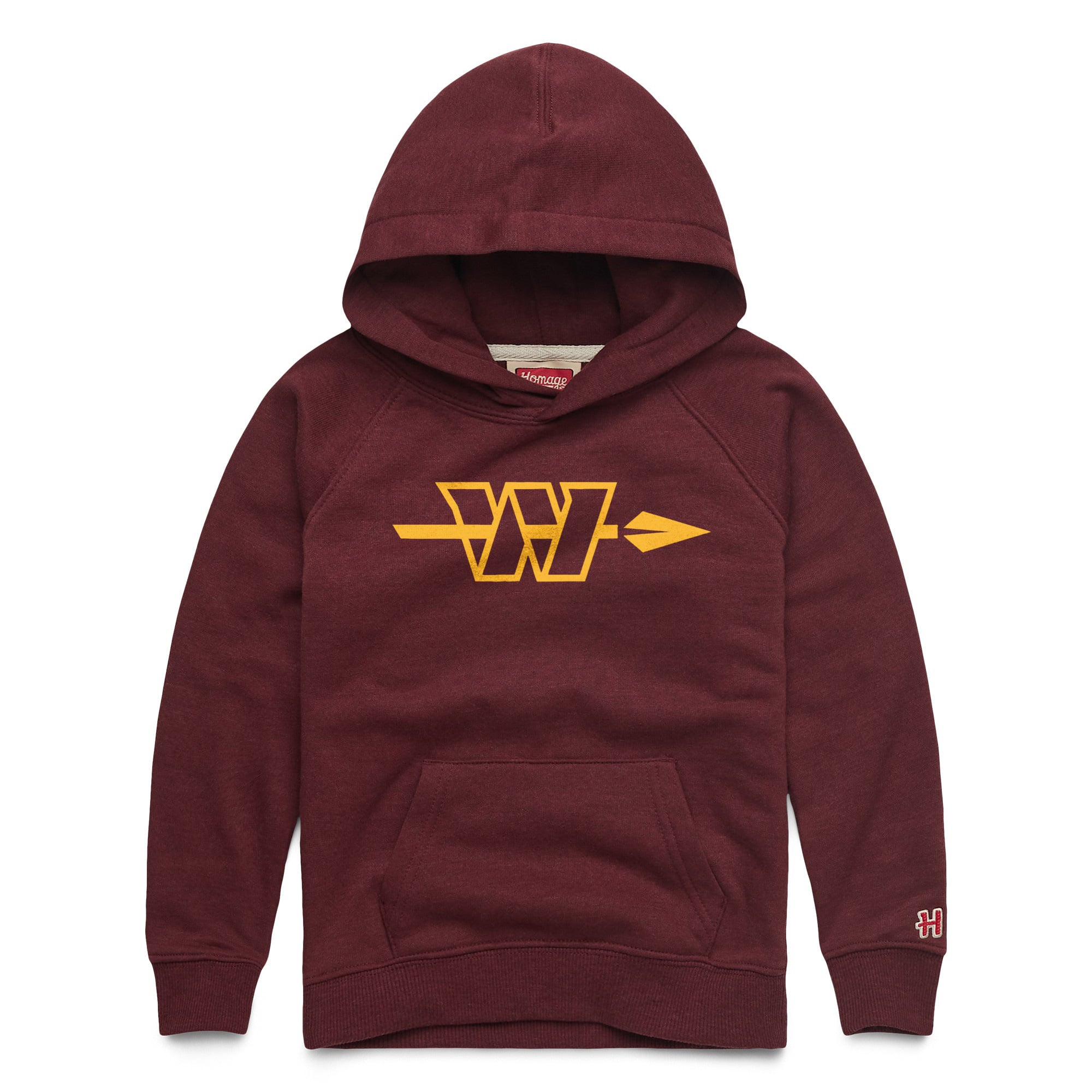 Sweat à capuche Youth Homage Burgundy Washington Commanders Alternate Logo Tri-Blend