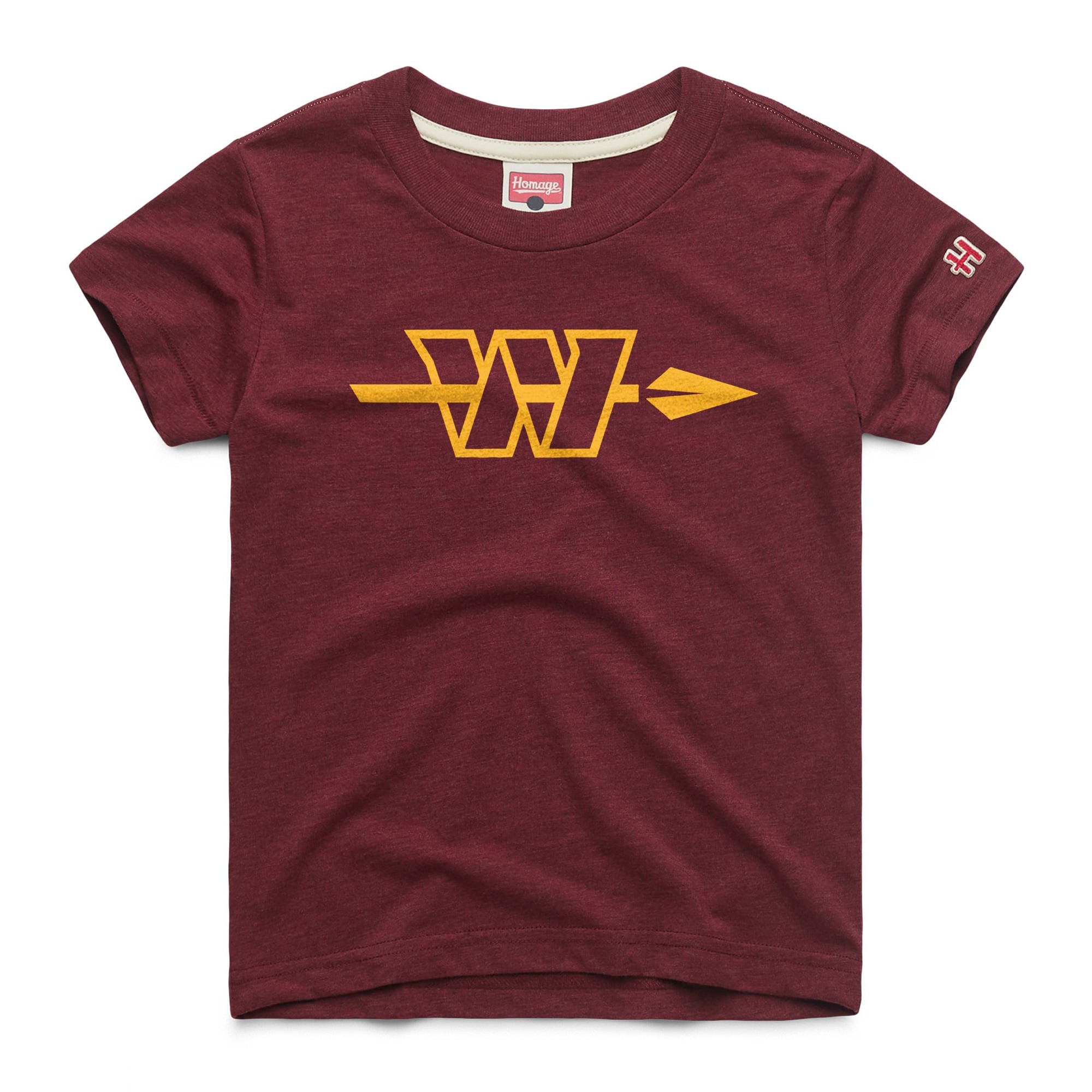 Youth Homage Burgundy Washington Commanders Alternate Logo Tri-Blend T-Shirt