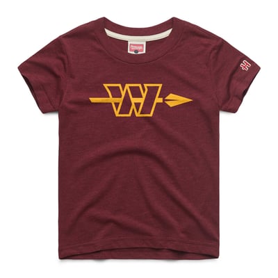 Washington Commanders Homage Youth Alternate Logo Tri-Blend T-Shirt - Burgundy
