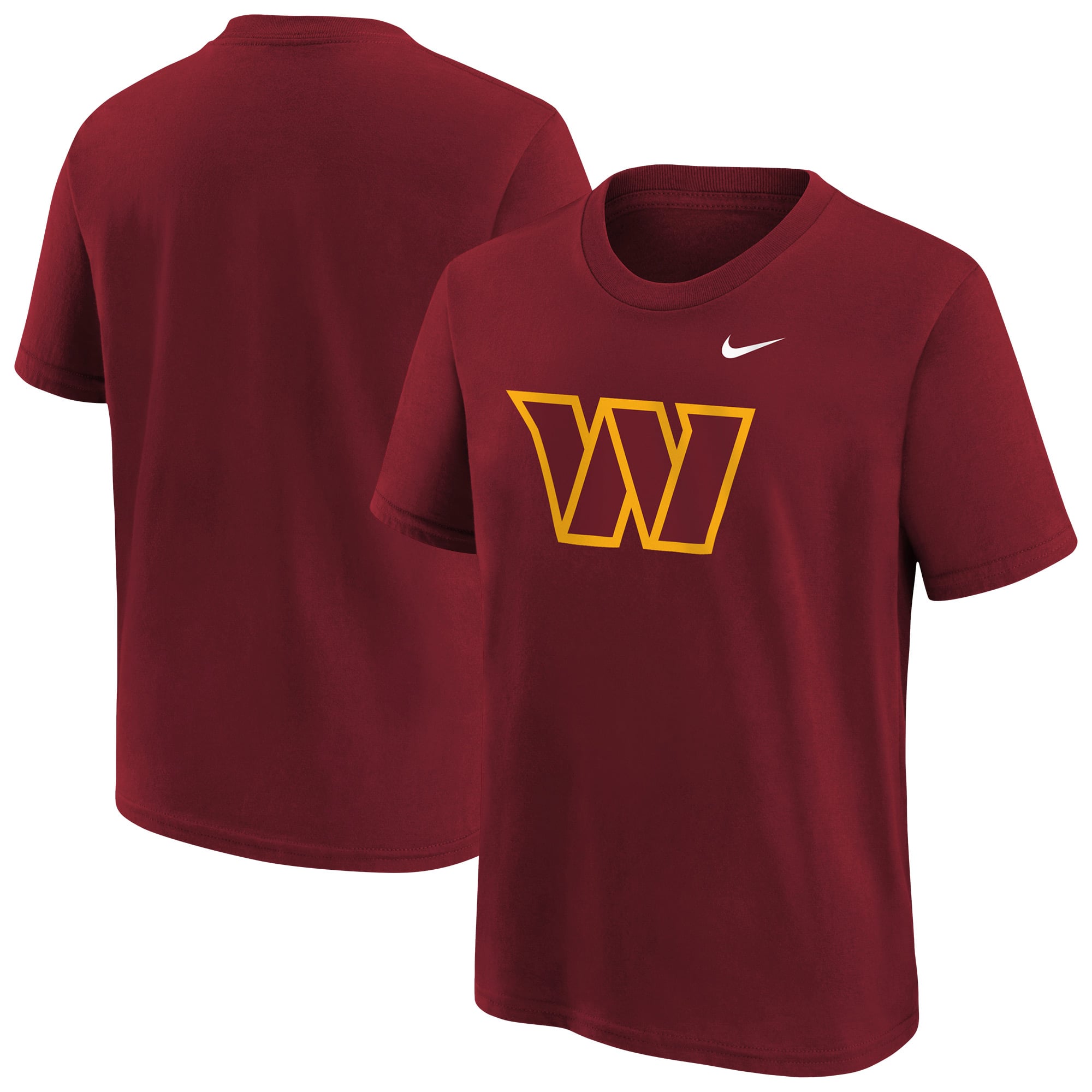 T-shirt Nike bordeaux pour enfant avec logo des Washington Commanders