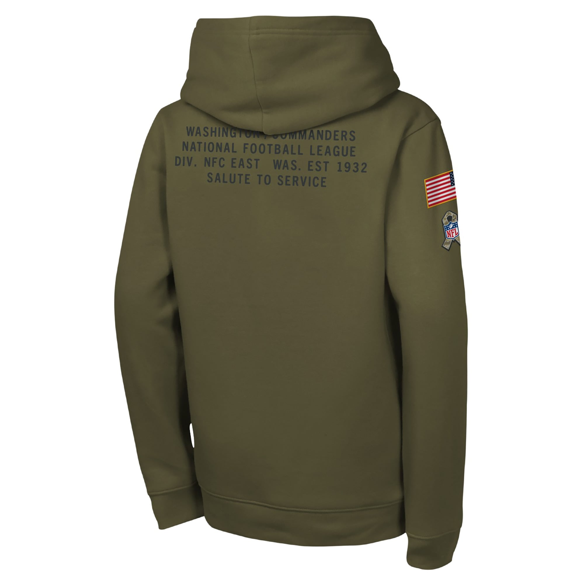 Sweat à capuche en polaire Nike Olive Washington Commanders 2025 Salute to Service Club pour jeunes
