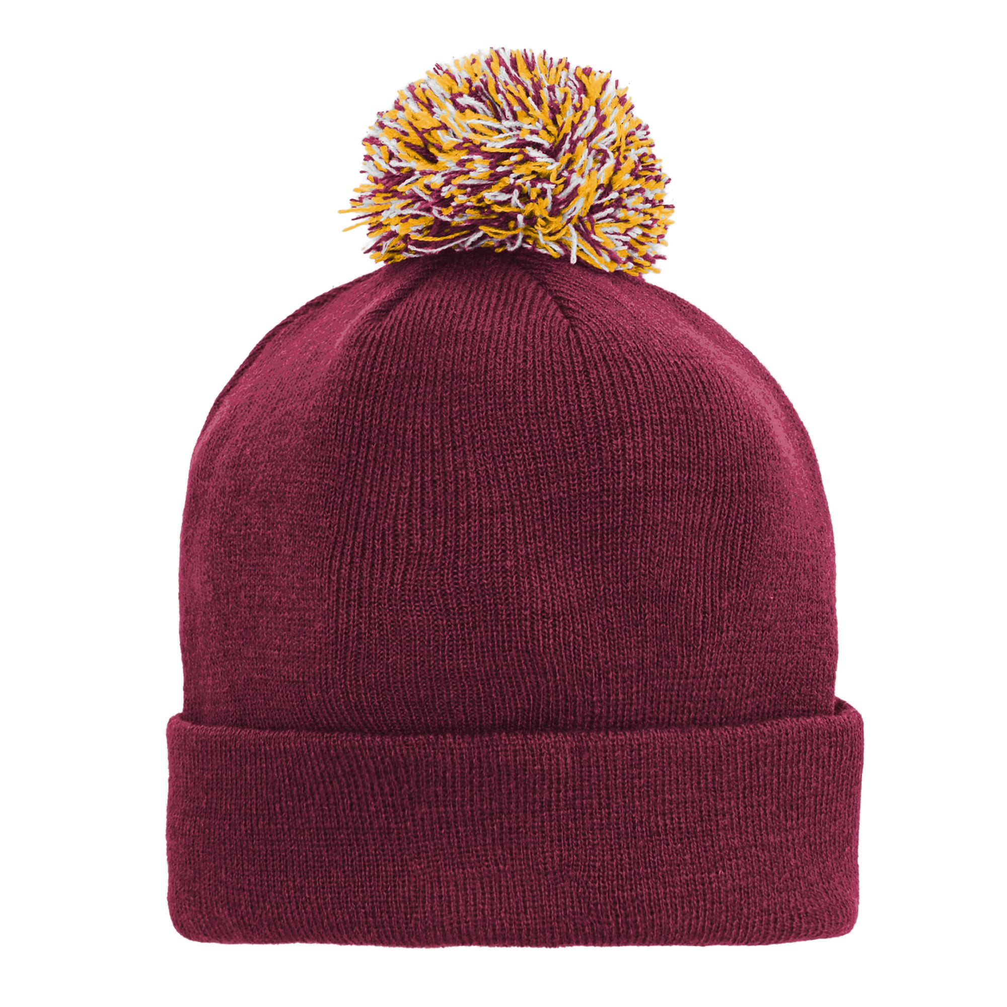 Bonnet tricoté à revers bordeaux Washington Commanders Youth Outerstuff avec pompon