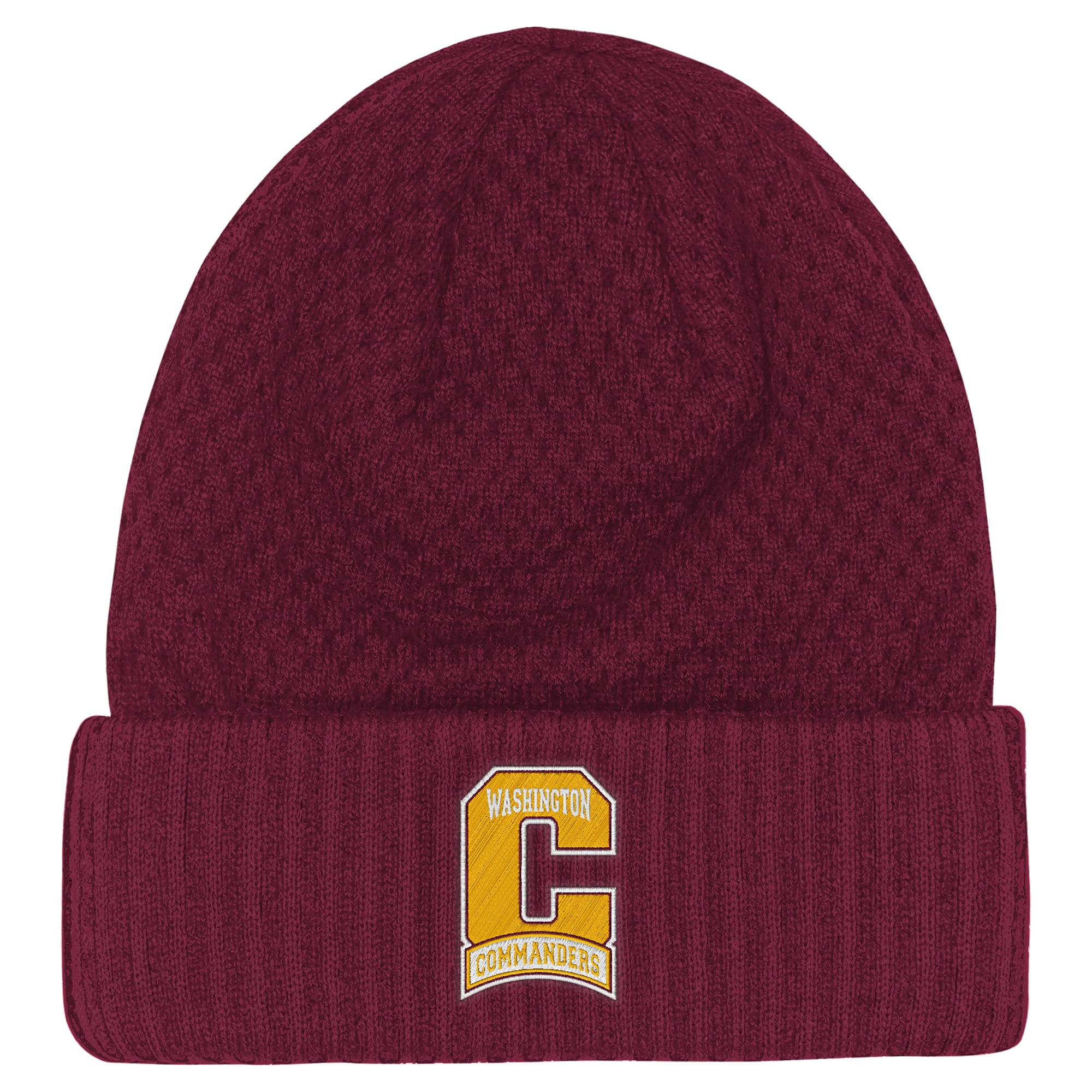 Youth Outerstuff Burgundy Washington Commanders Heat Check Cuffed Knit Hat