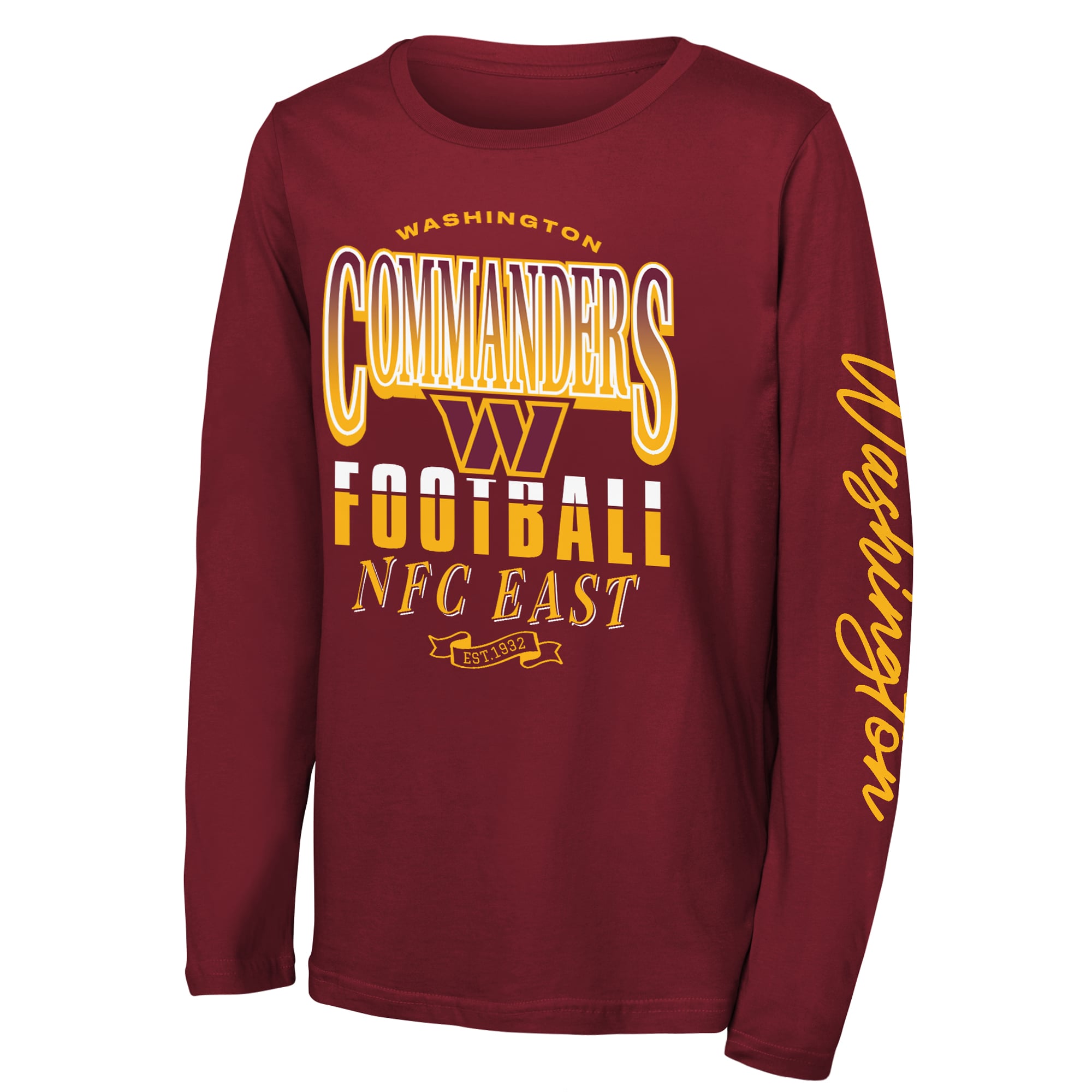 T-shirt à manches longues Youth Outerstuff Burgundy Washington Commanders Real Ones