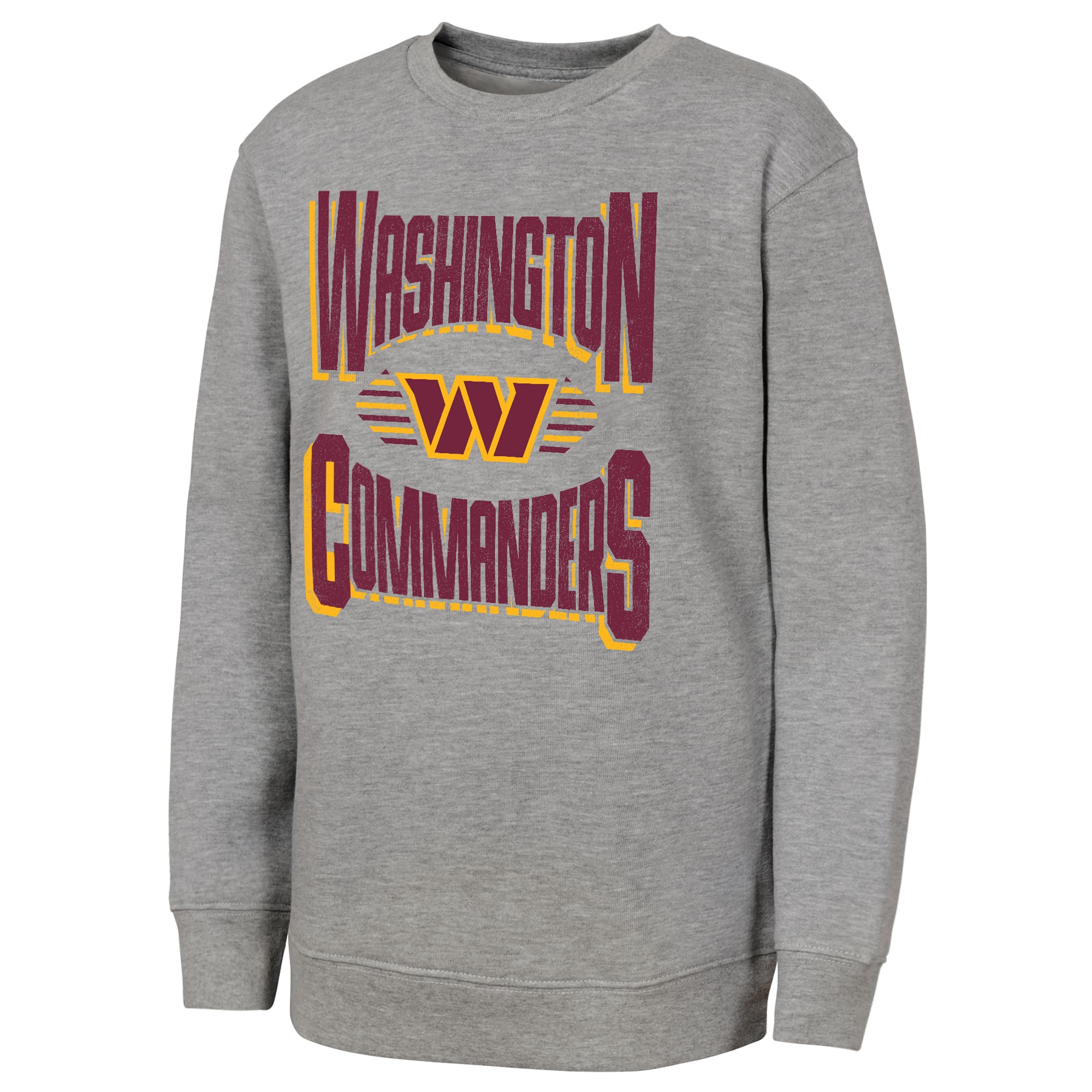 Youth Outerstuff Gray Washington Commanders Jet Stream Sweatshirt