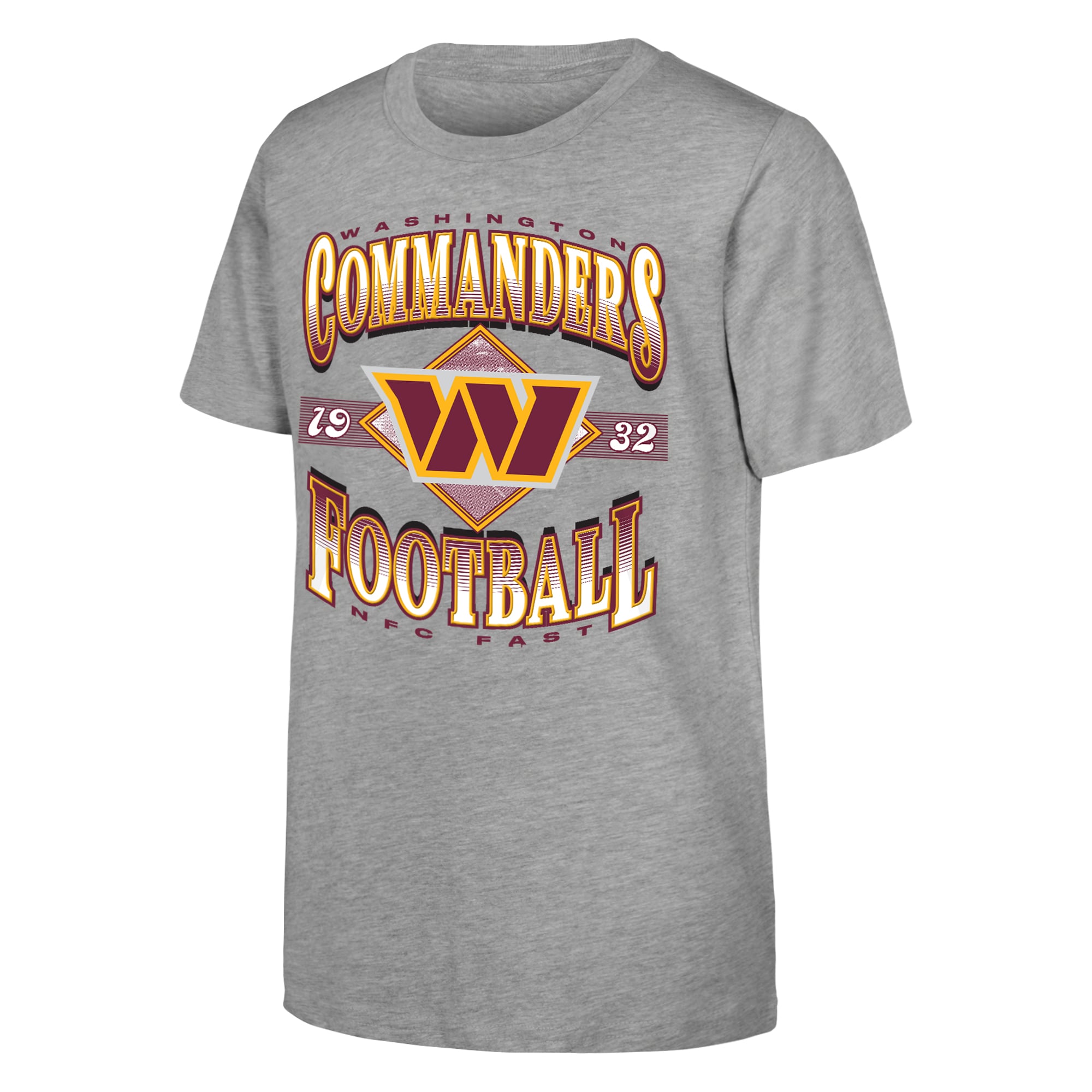 Youth Outerstuff  Heather Gray Washington Commanders NFL Of Days Past T-Shirt