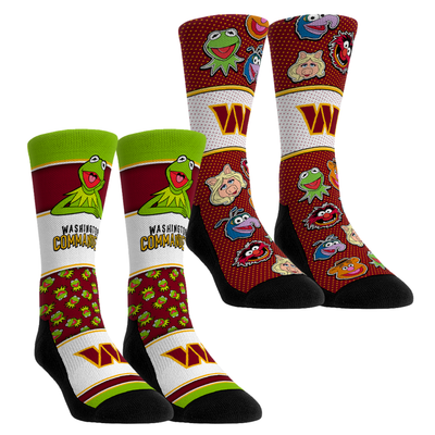  Washington Commanders Rock Em Youth Muppets 2-Pack Crew Socks Set - Maroon