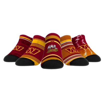  Washington Commanders Rock Em Youth Super Fan Five-Pack Low-Cut Socks Set - 