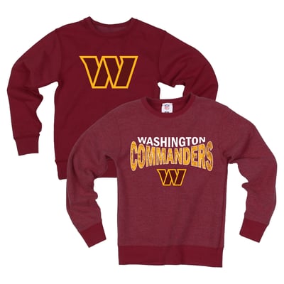  Washington Commanders Wes & Willy Youth Reversible Fleece Sweatshirt - Burgundy