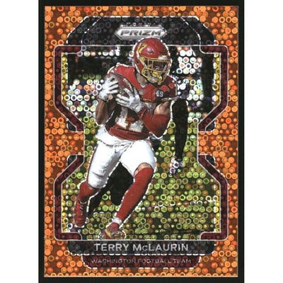 2021 Panini Prizm Prizms Orange Disco #208 Terry McLaurin