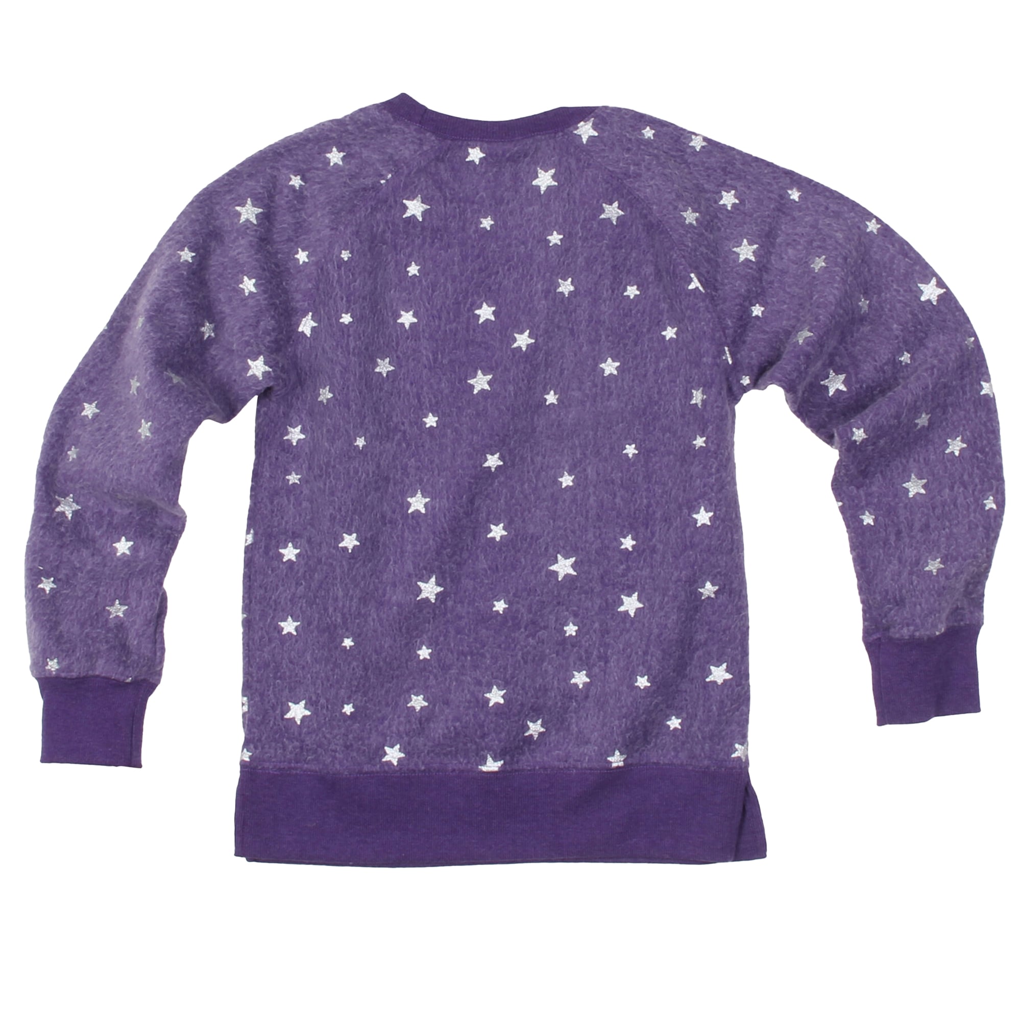 Girls Youth Wes & Willy Purple Washington Huskies Shimmer Star Reverse Fleece Sweatshirt