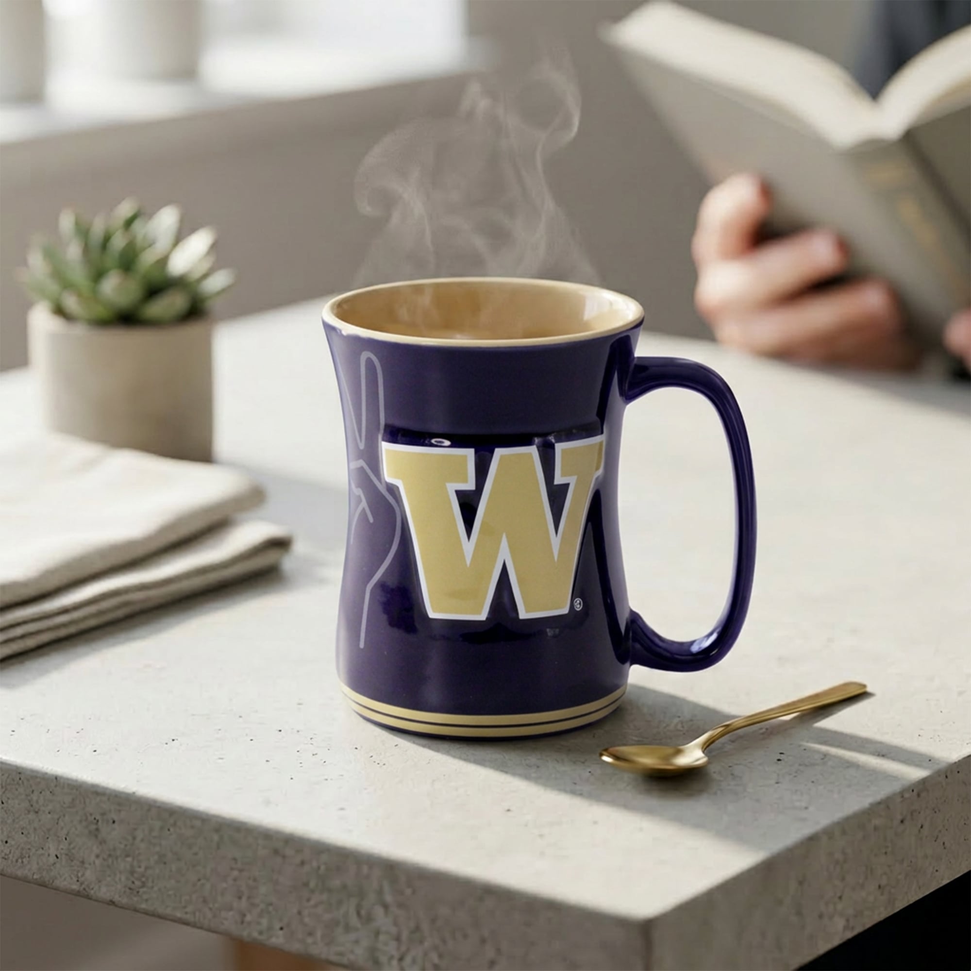 Ensemble de deux tasses de barista Core de 473 ml (16 oz) aux couleurs des Huskies de Washington, à Indigo Falls