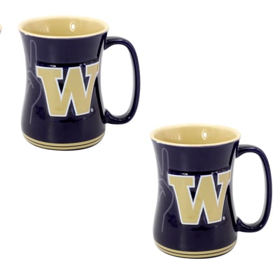  Washington Huskies Indigo Falls Two-Piece 16oz. Core Barista Mug Set