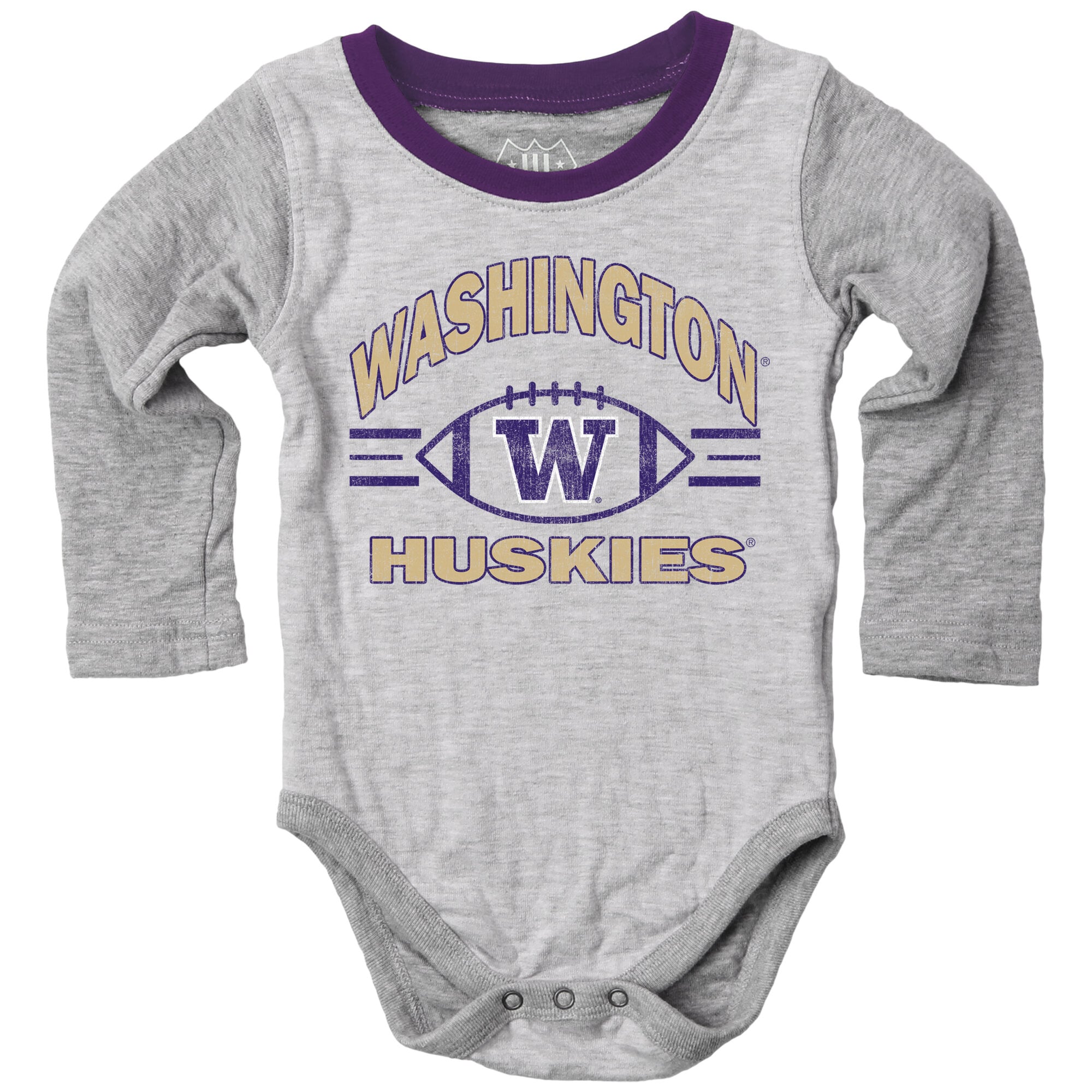 Infant Wes & Willy Heather Gray Washington Huskies Jie Hopper Set
